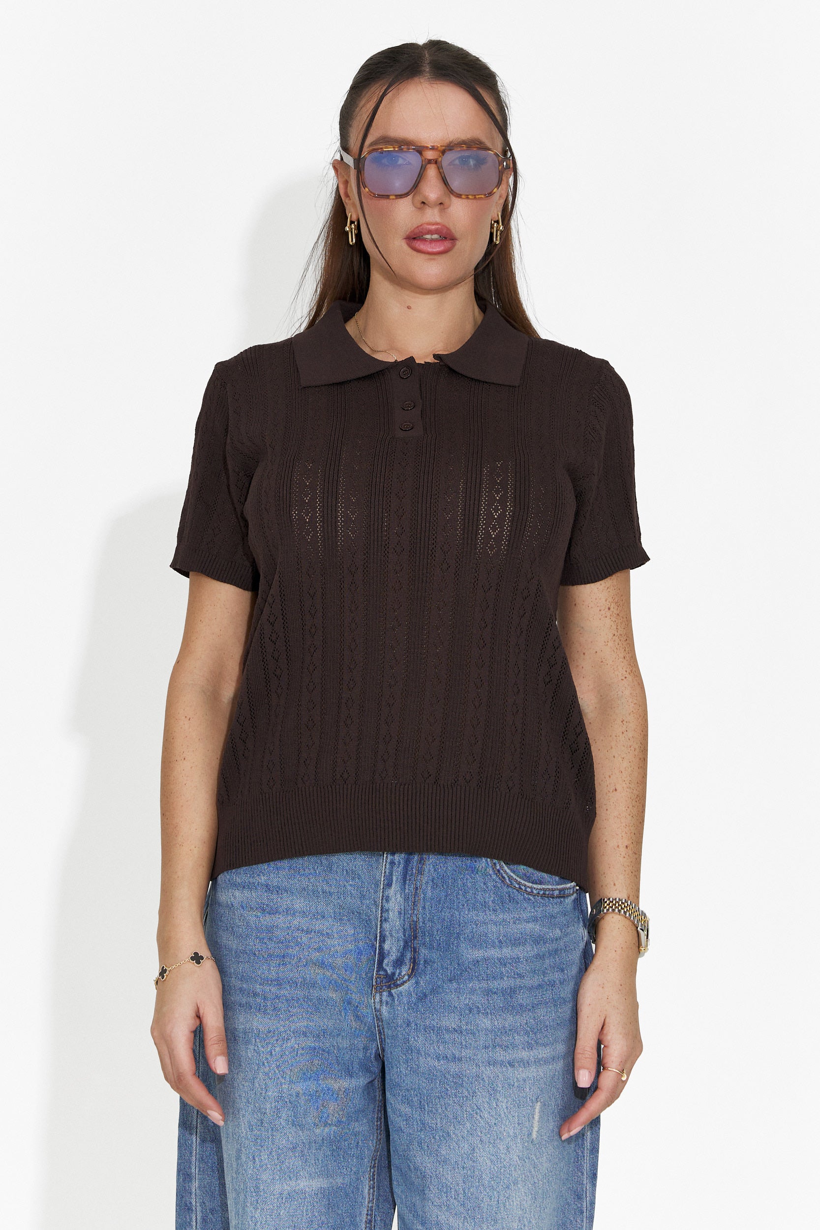 Tricou dama casual maro Nerida Bogas