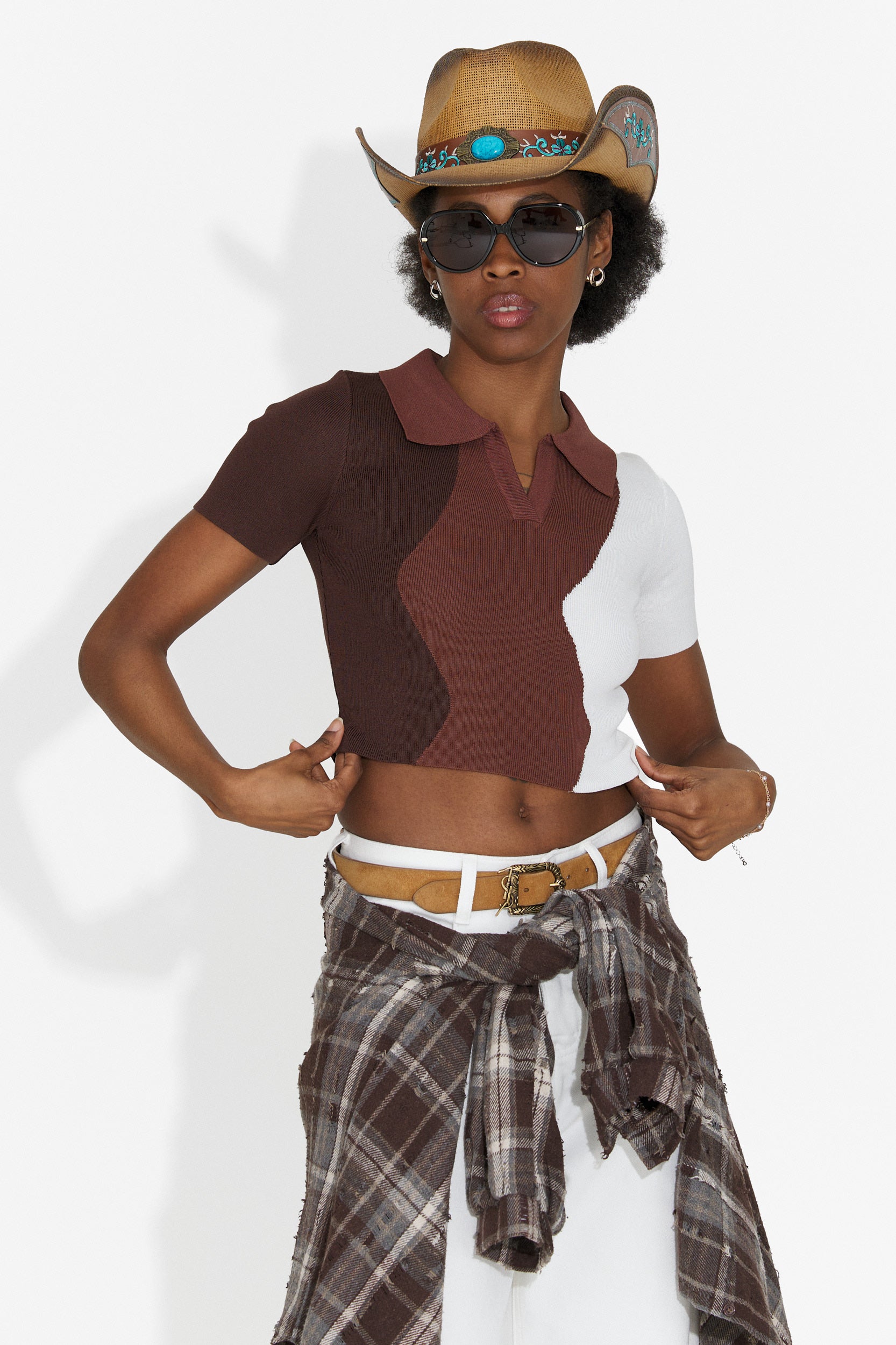 Tricou dama casual maro Oniana Bogas