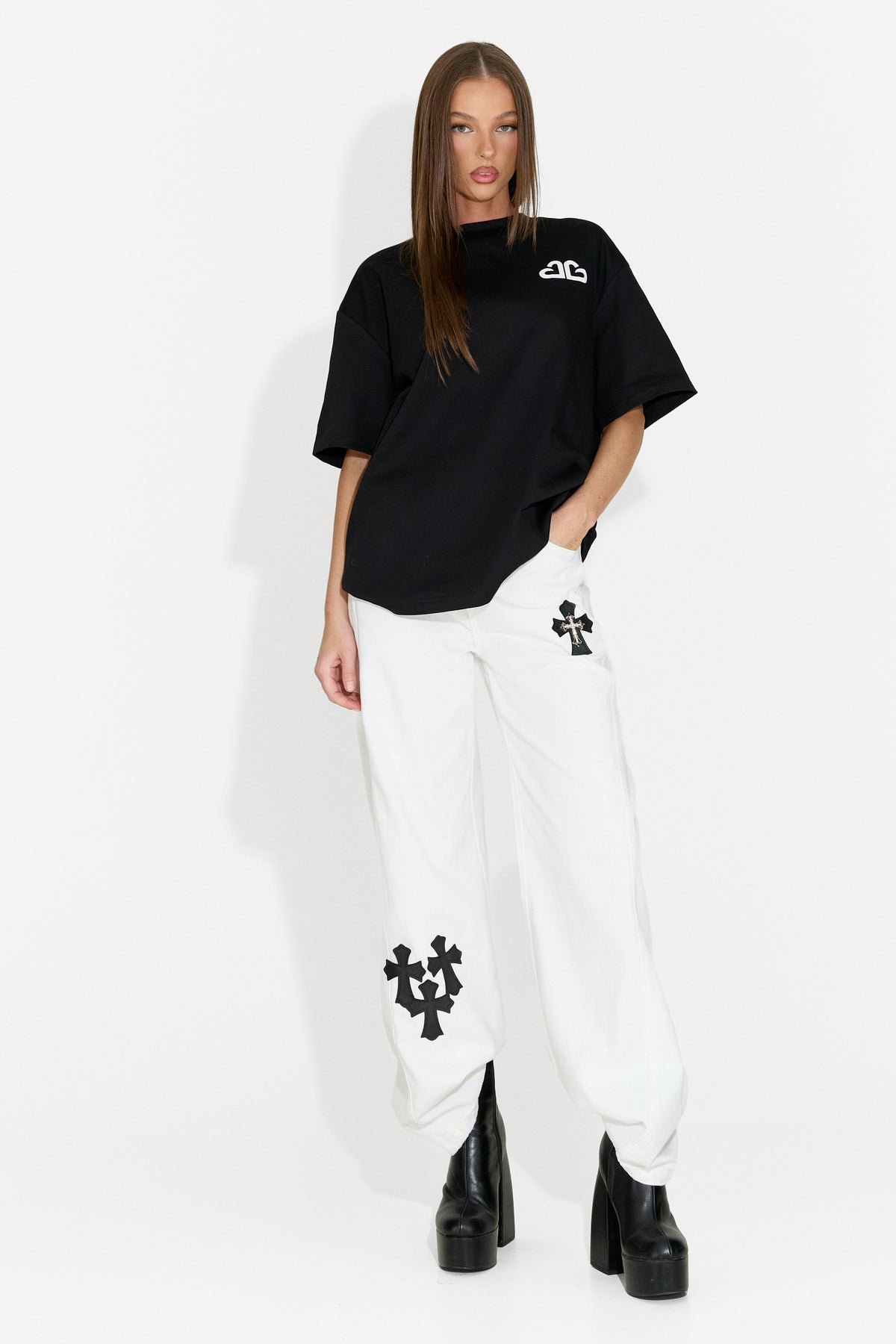 Tricou dama casual negru Abdias Bogas, imaginea 2 din 7