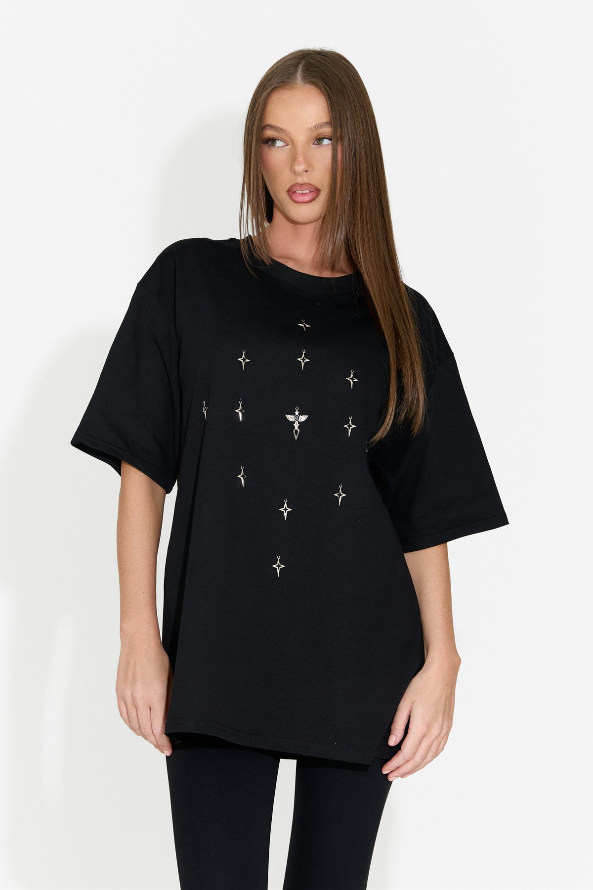 Tricou dama casual negru Analysis Bogas