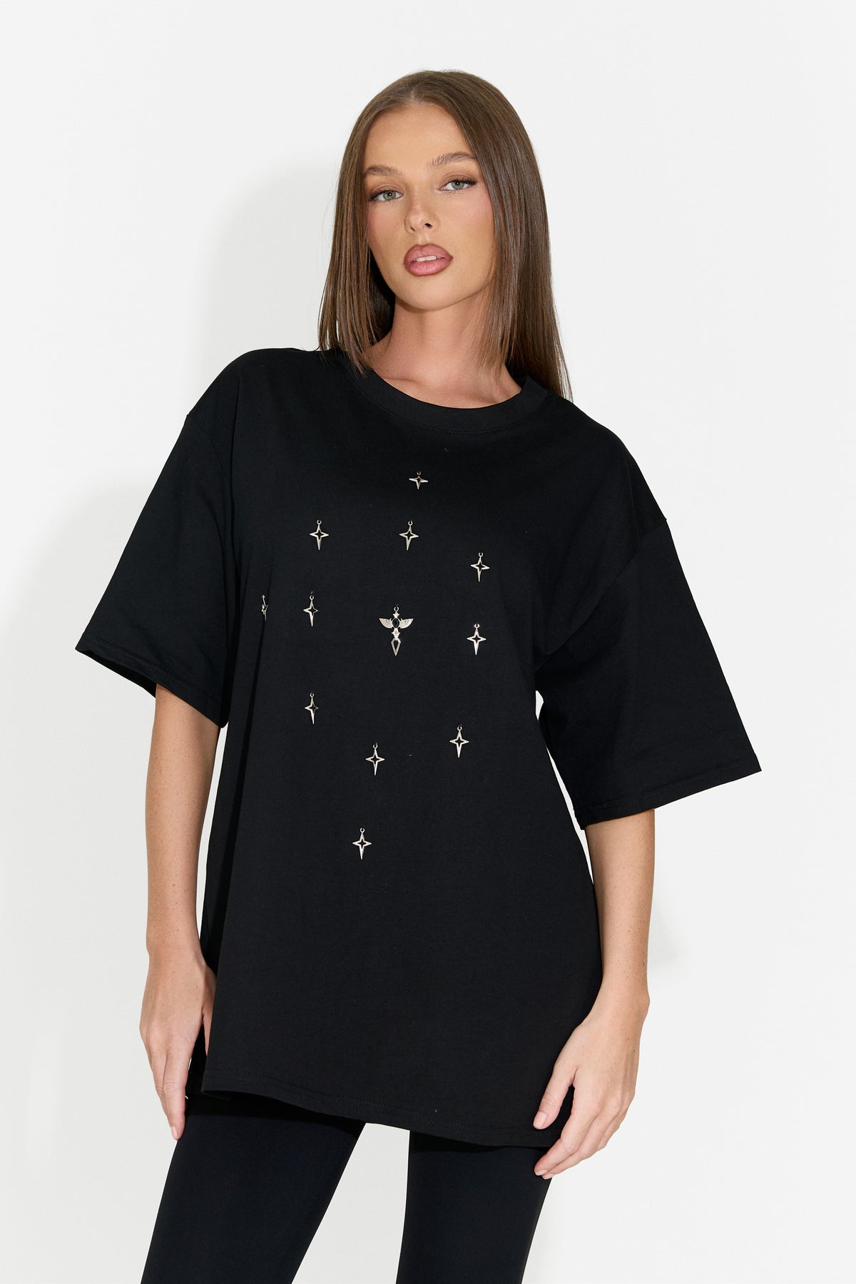 Tricou dama casual negru Analysis Bogas