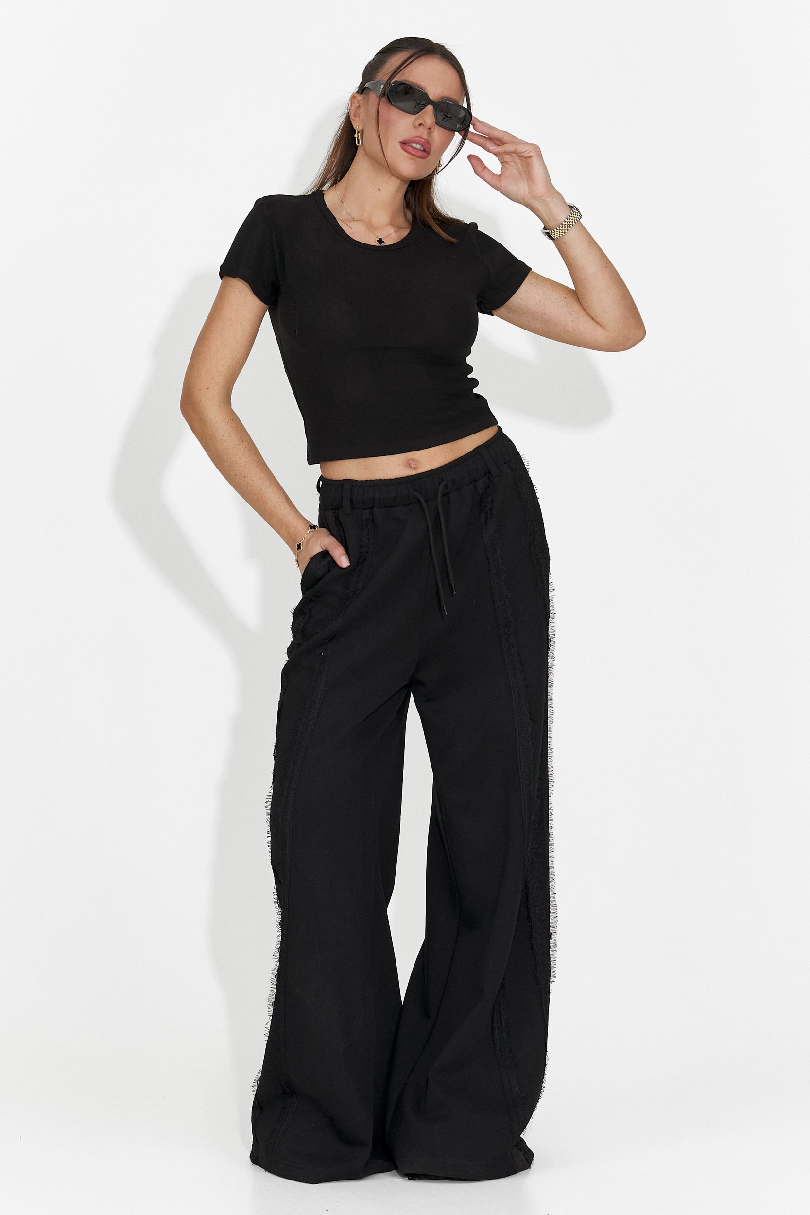 Tricou dama casual negru Barebria Bogas