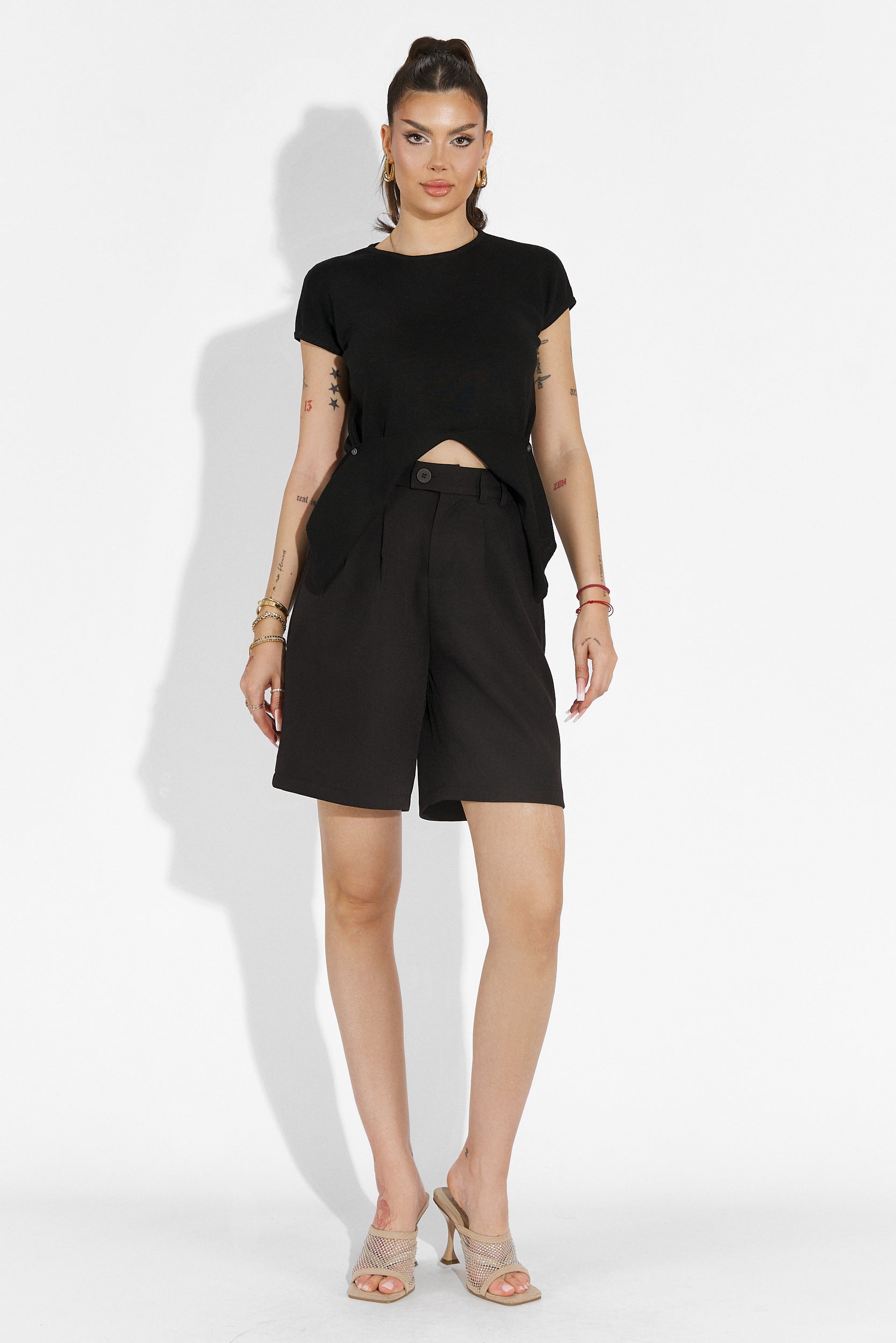 Casual black women's t-shirt Denisha Bogas