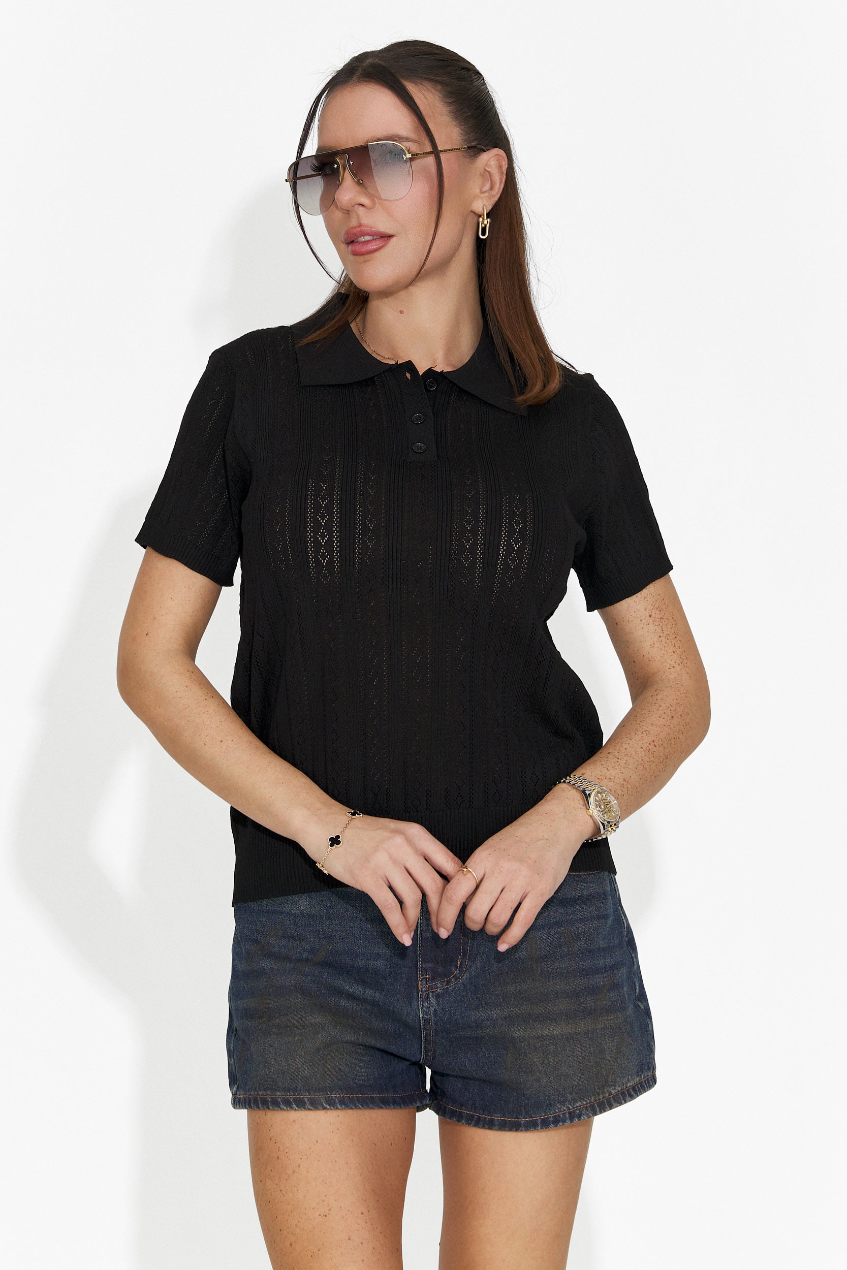 Tricou dama casual negru Nerida Bogas