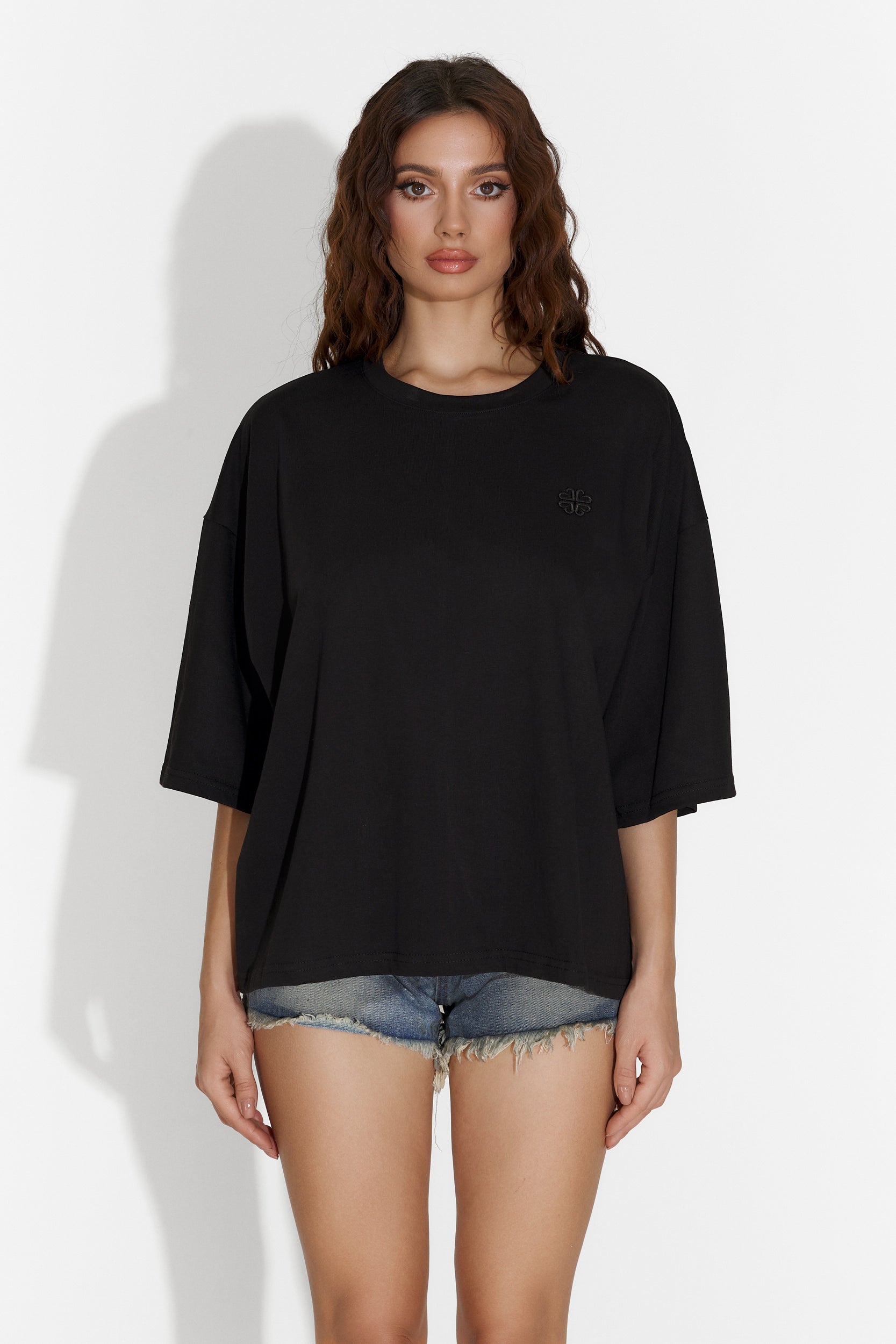 Women's casual black t-shirt Philip Bogas