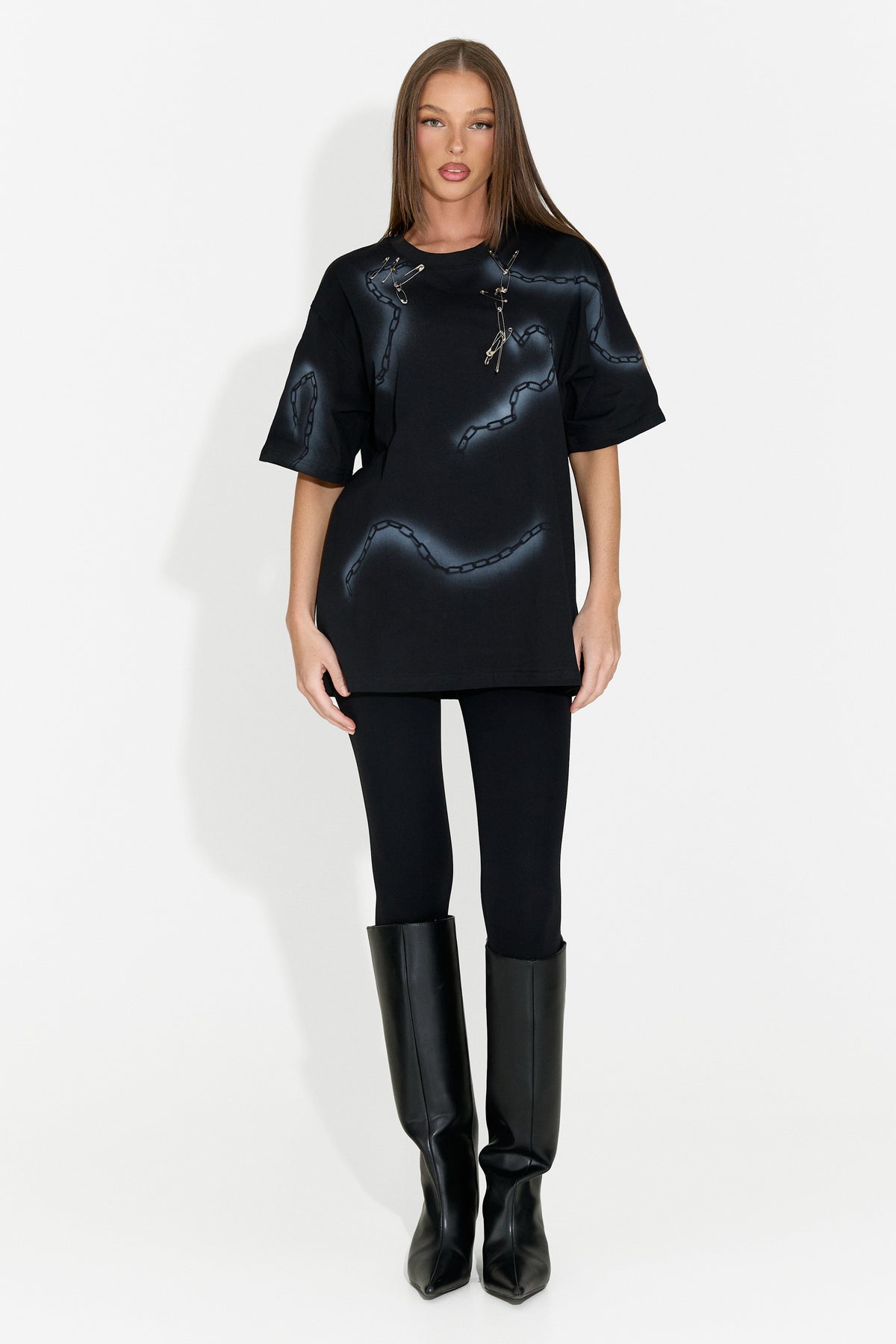 Tricou dama casual negru Rougha Bogas, imaginea 6 din 8
