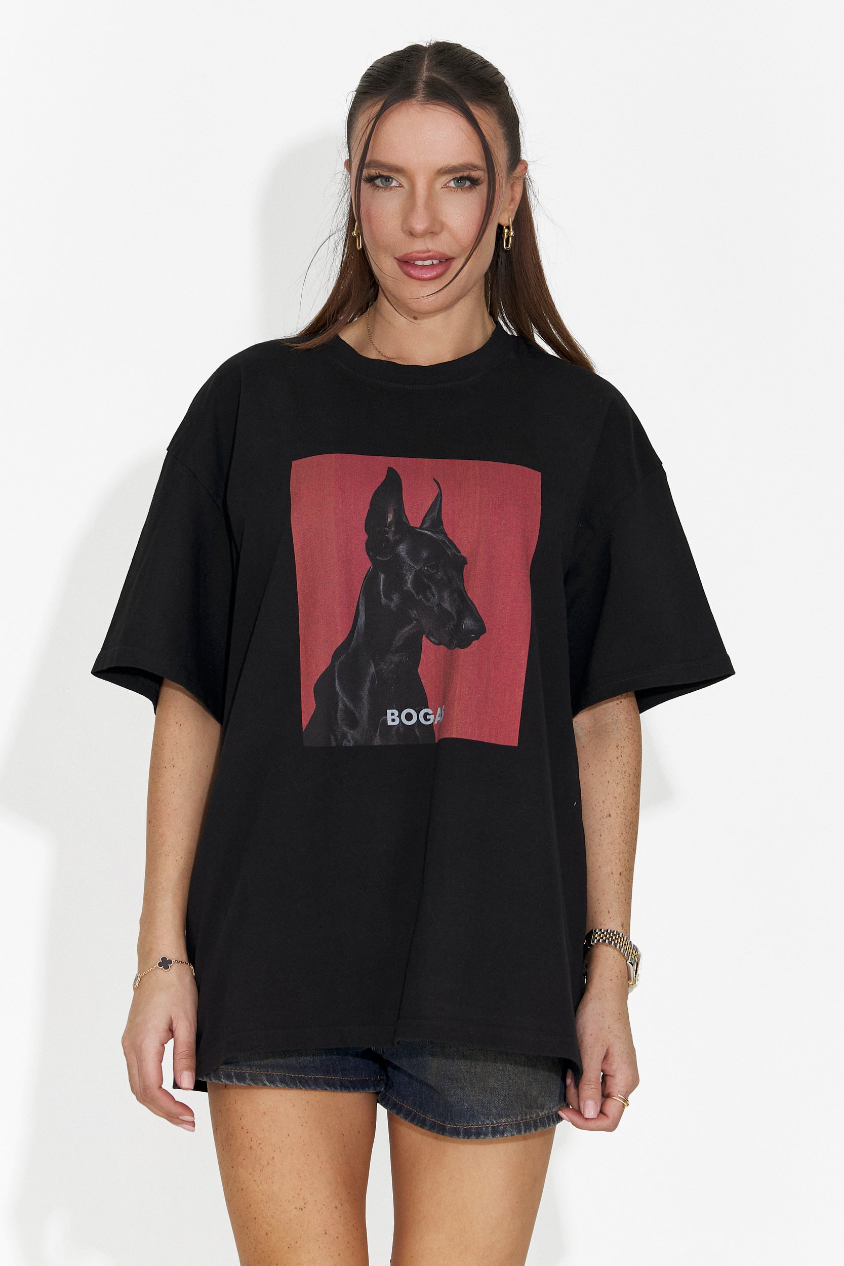 Tricou dama casual negru Solenia Bogas