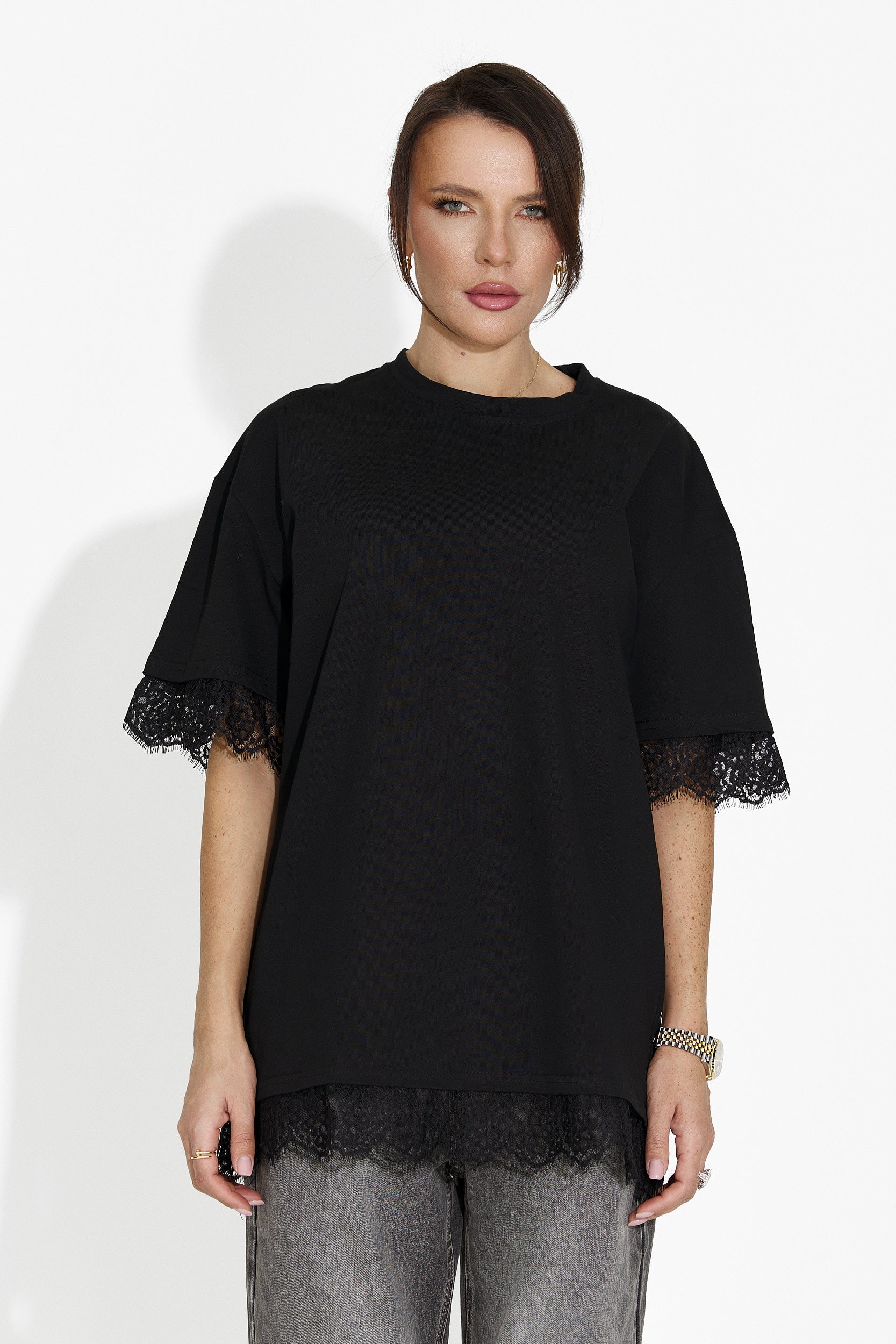 Women's casual black t-shirt Wilda Bogas