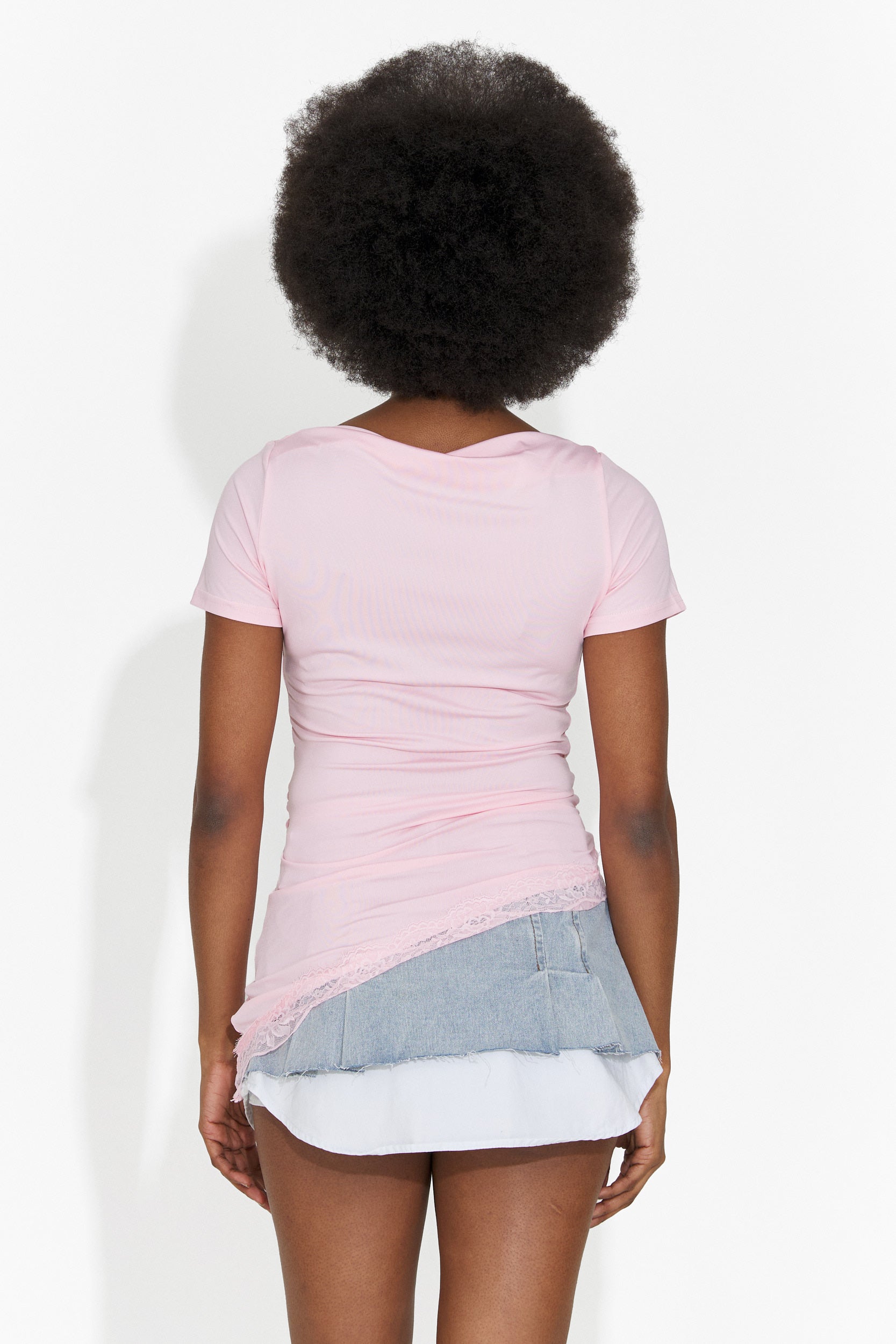Tricou dama casual roz Arkania Bogas