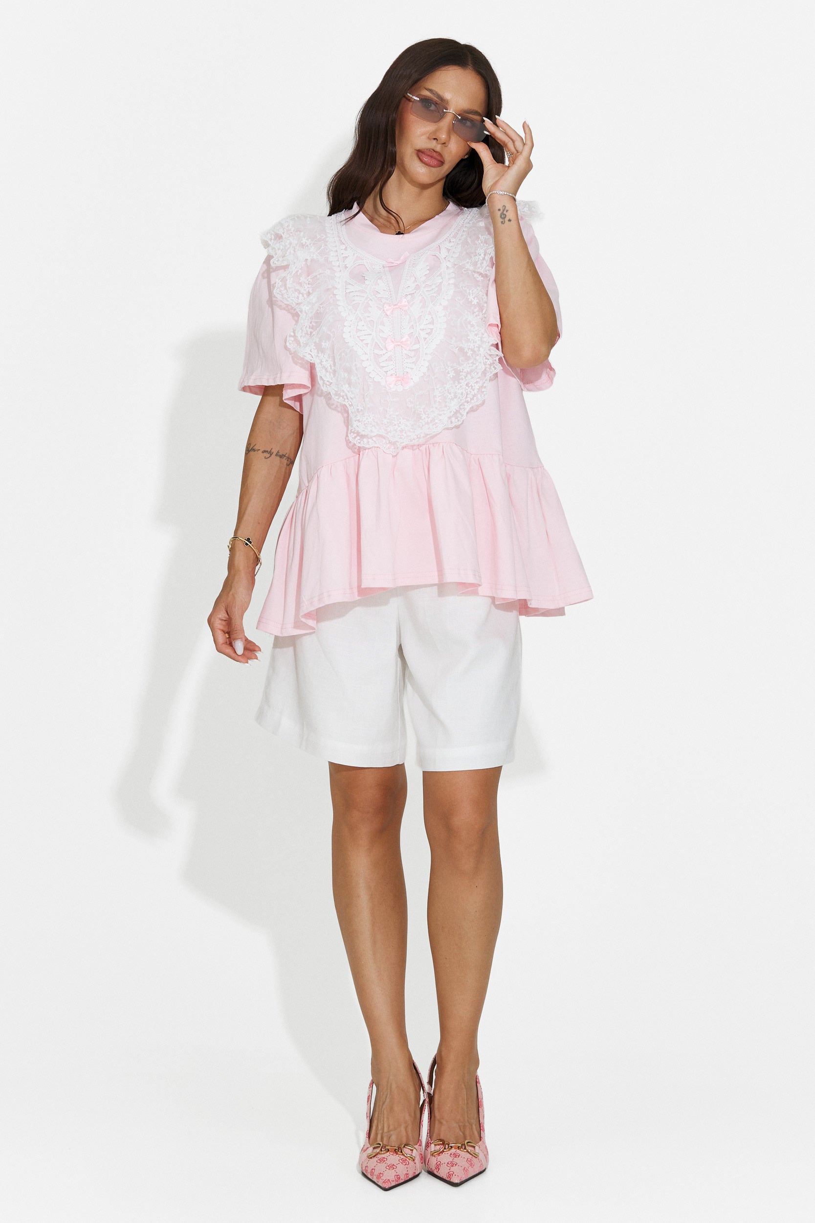 Tricou dama casual roz Besana Bogas