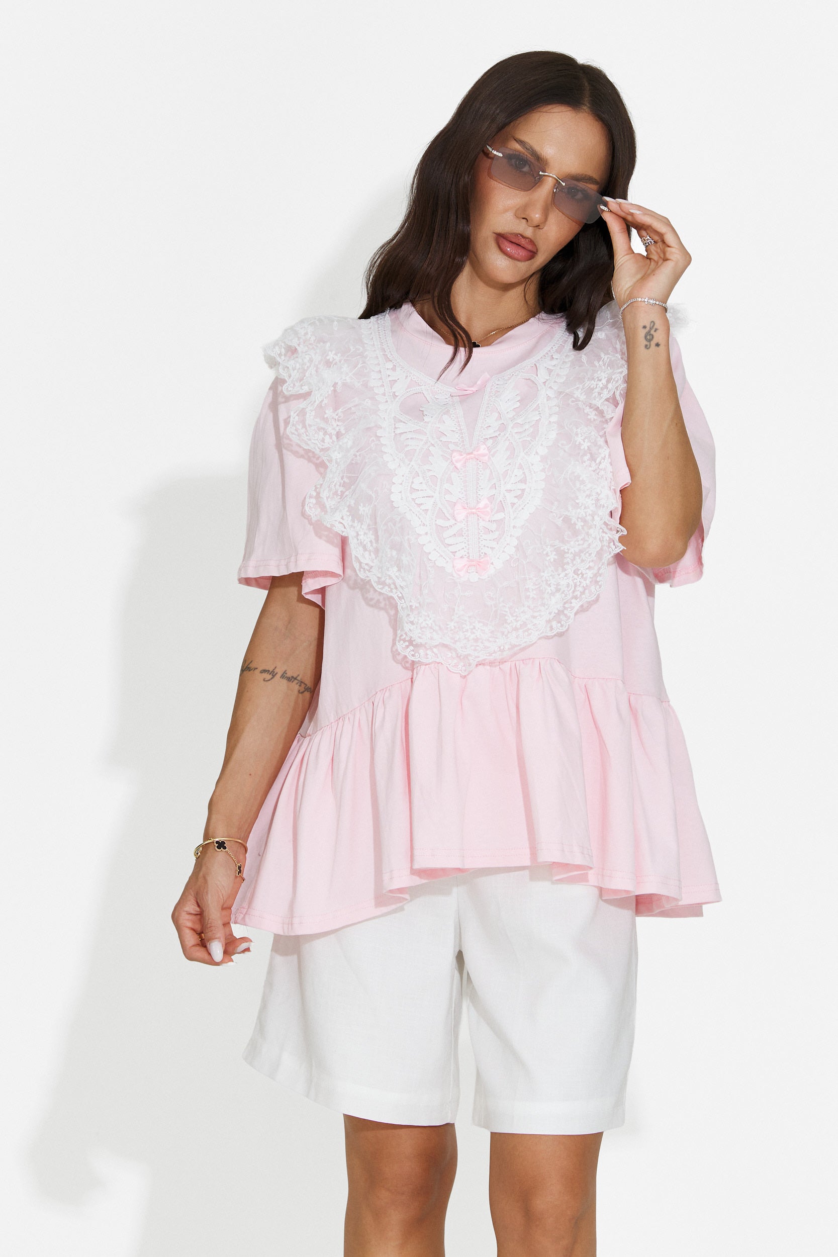 Tricou dama casual roz Besana Bogas