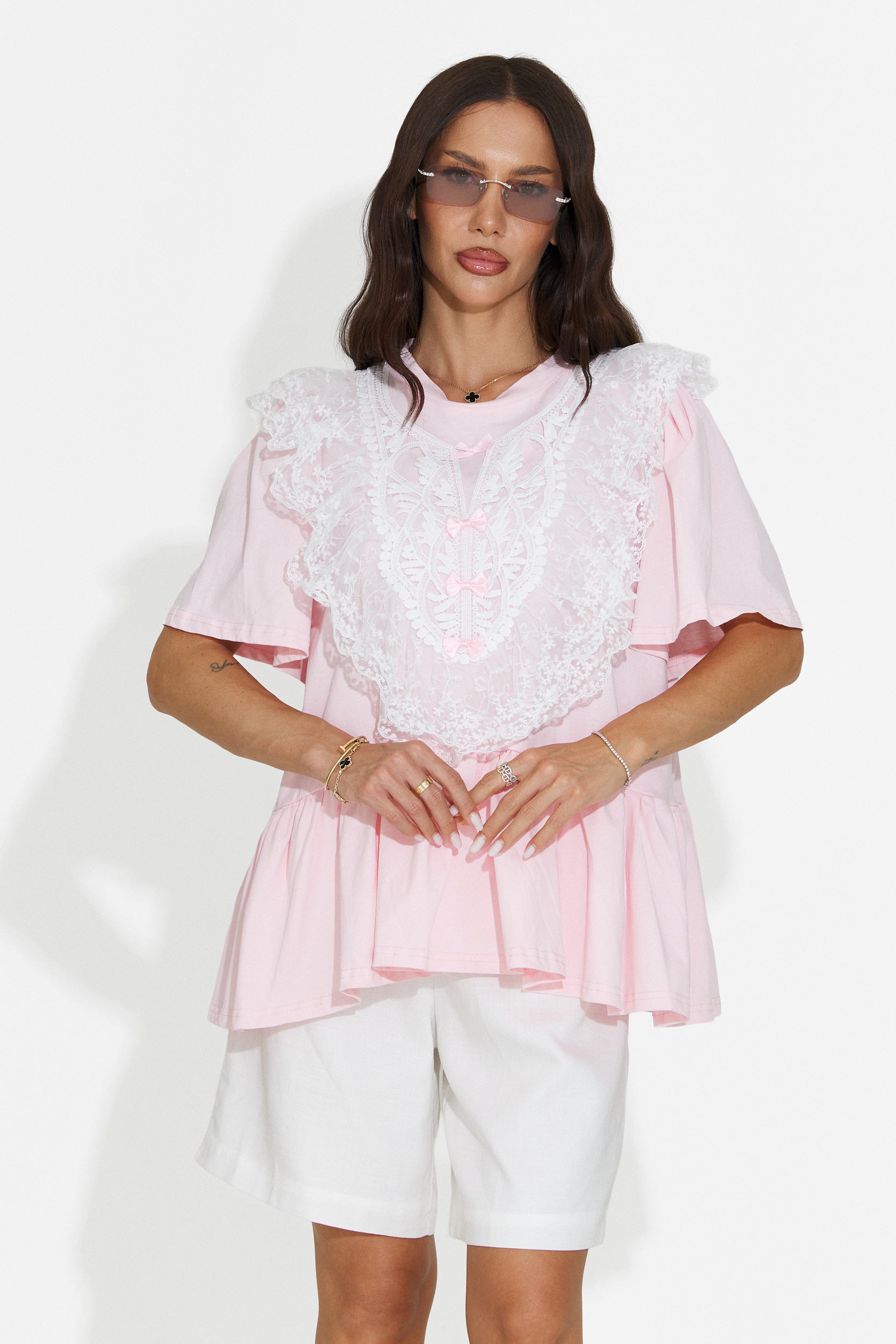 Tricou dama casual roz Besana Bogas