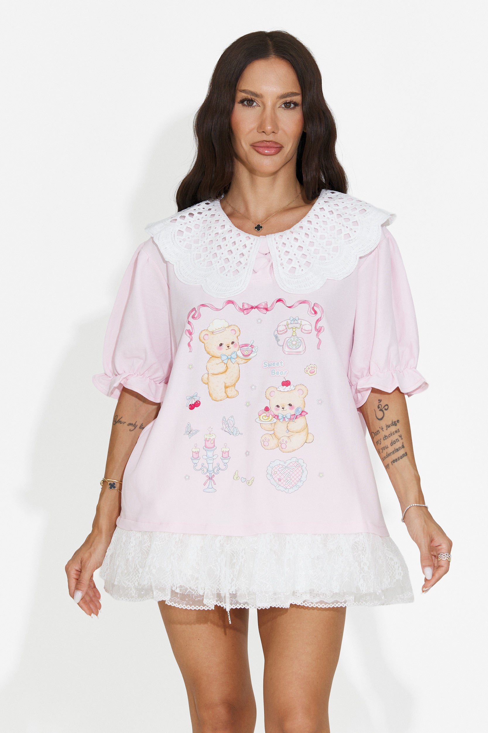 Tricou dama casual roz Olimia Bogas