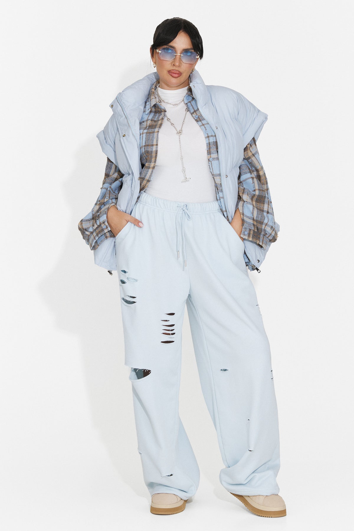 Vesta casual bleu Selitsoria Bogas