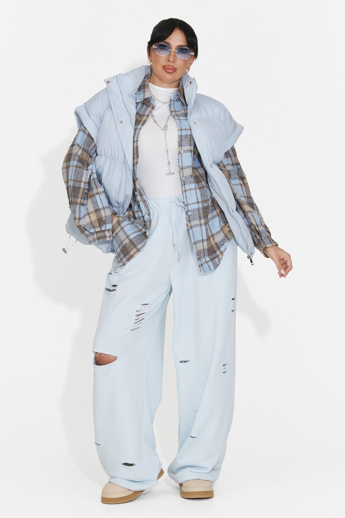 Vesta casual bleu Selitsoria Bogas