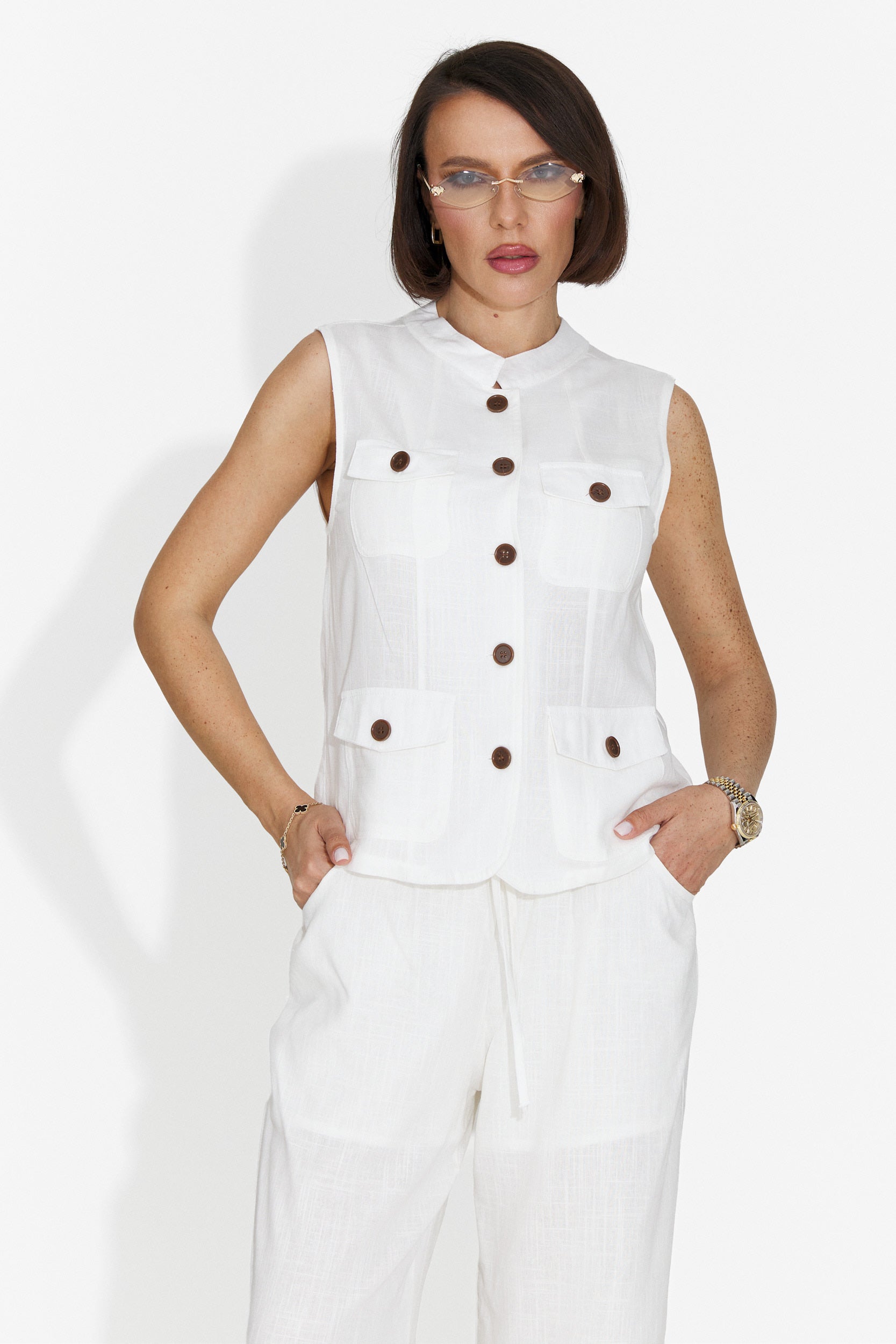 Vesta dama casual alba Glory Bogas