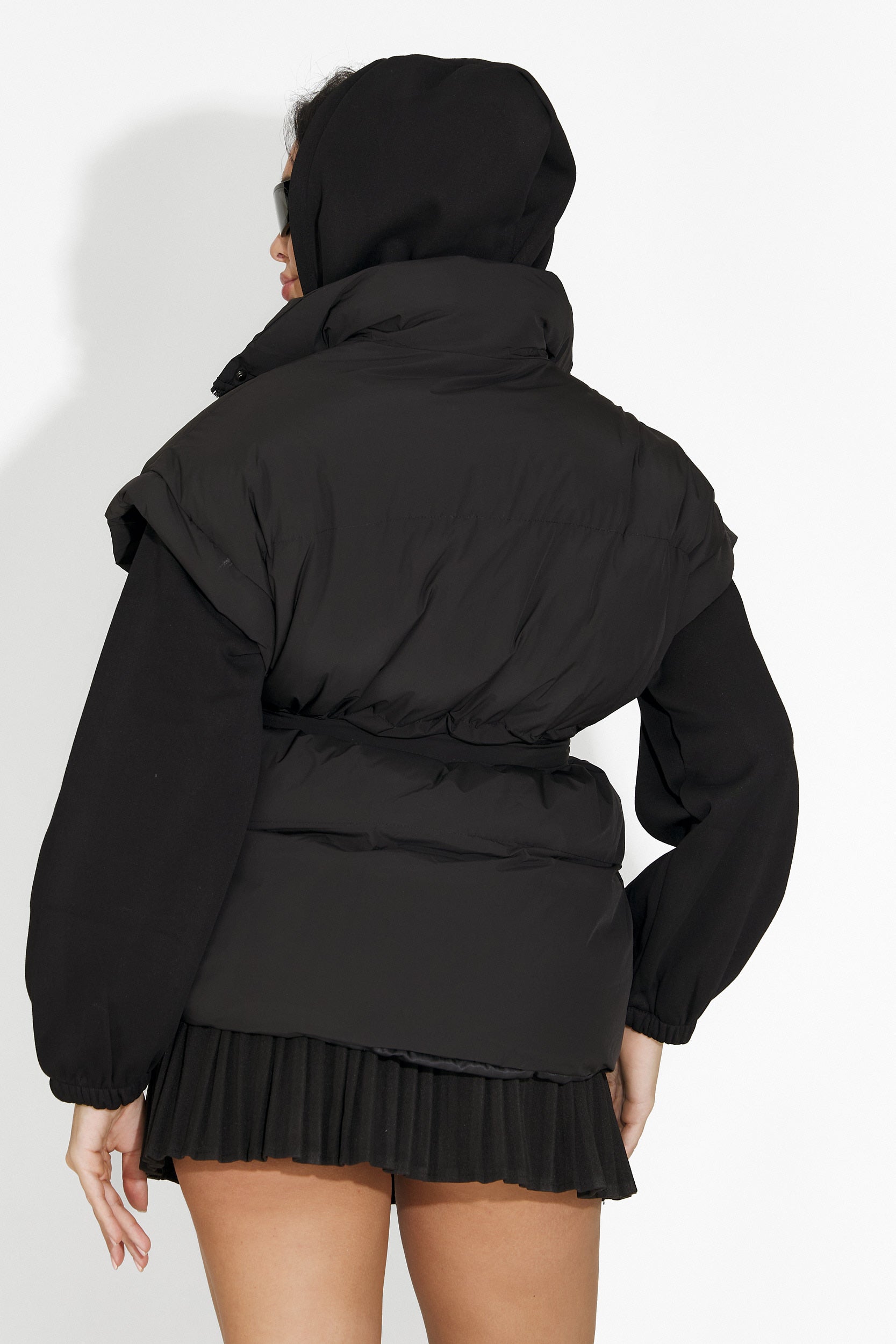 Vesta dama casual neagra Denoria Bogas