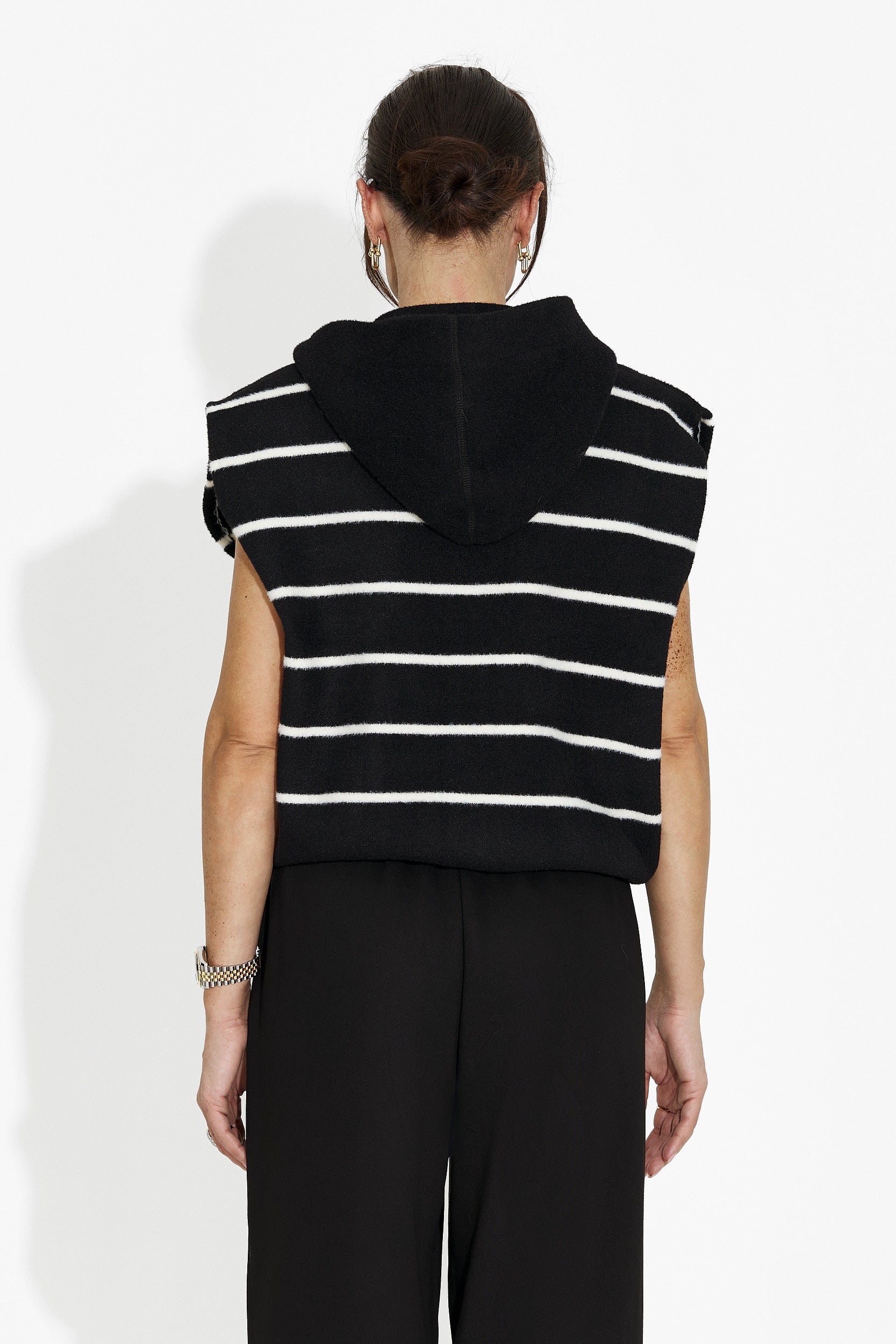 Women's casual black vest Odeisa Bogas