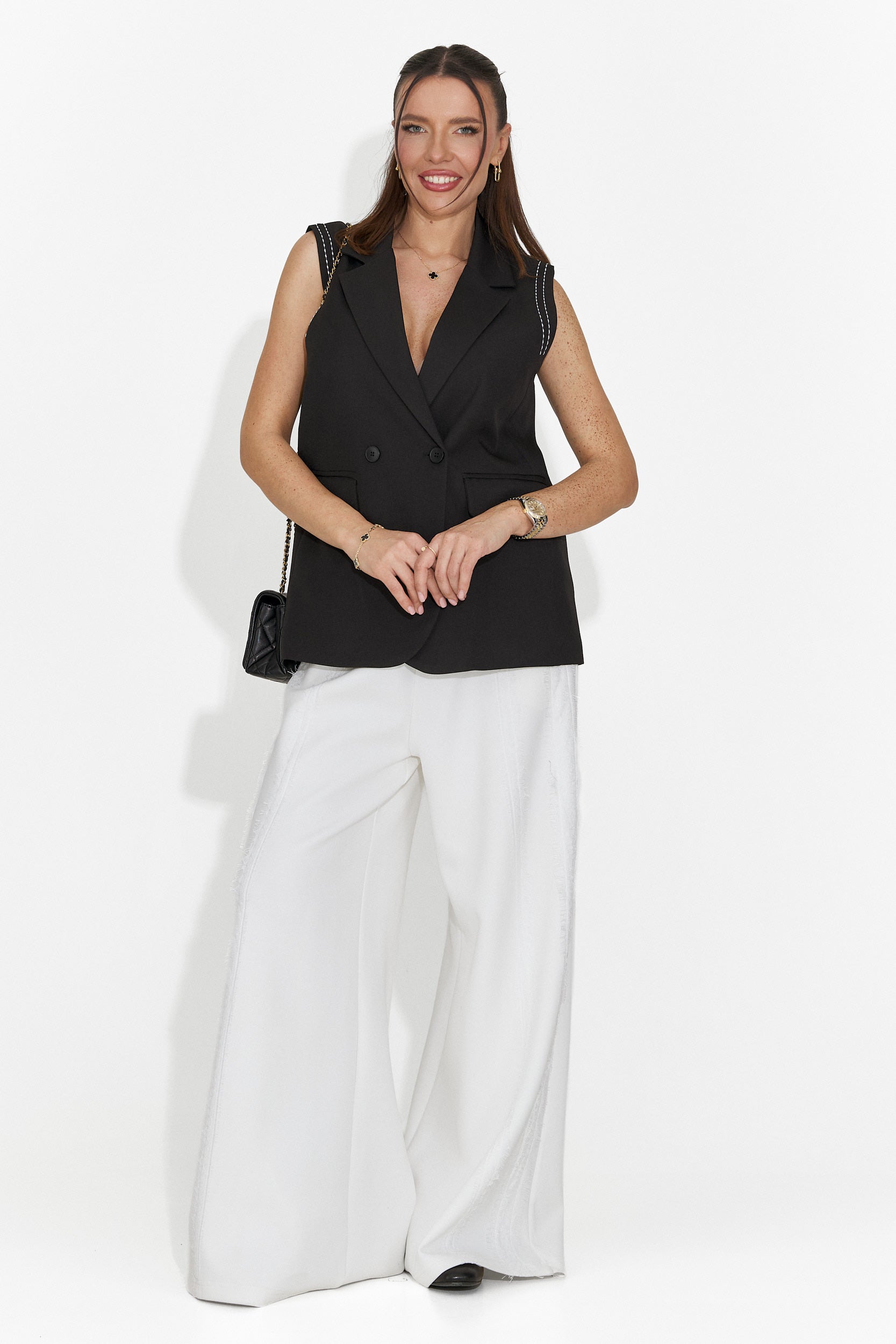 Vesta dama eleganta neagra Daneta Bogas