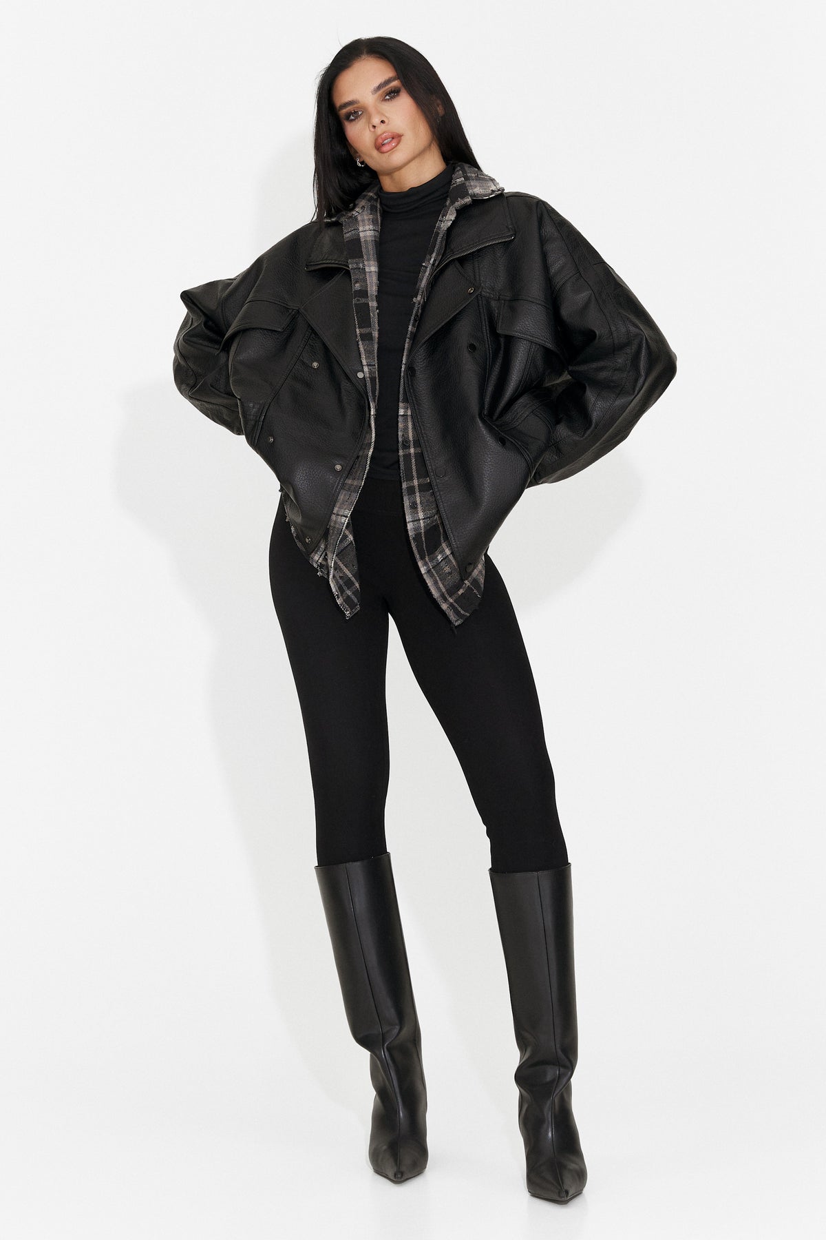 Geaca dama casual neagra Nadyesia Bogas
