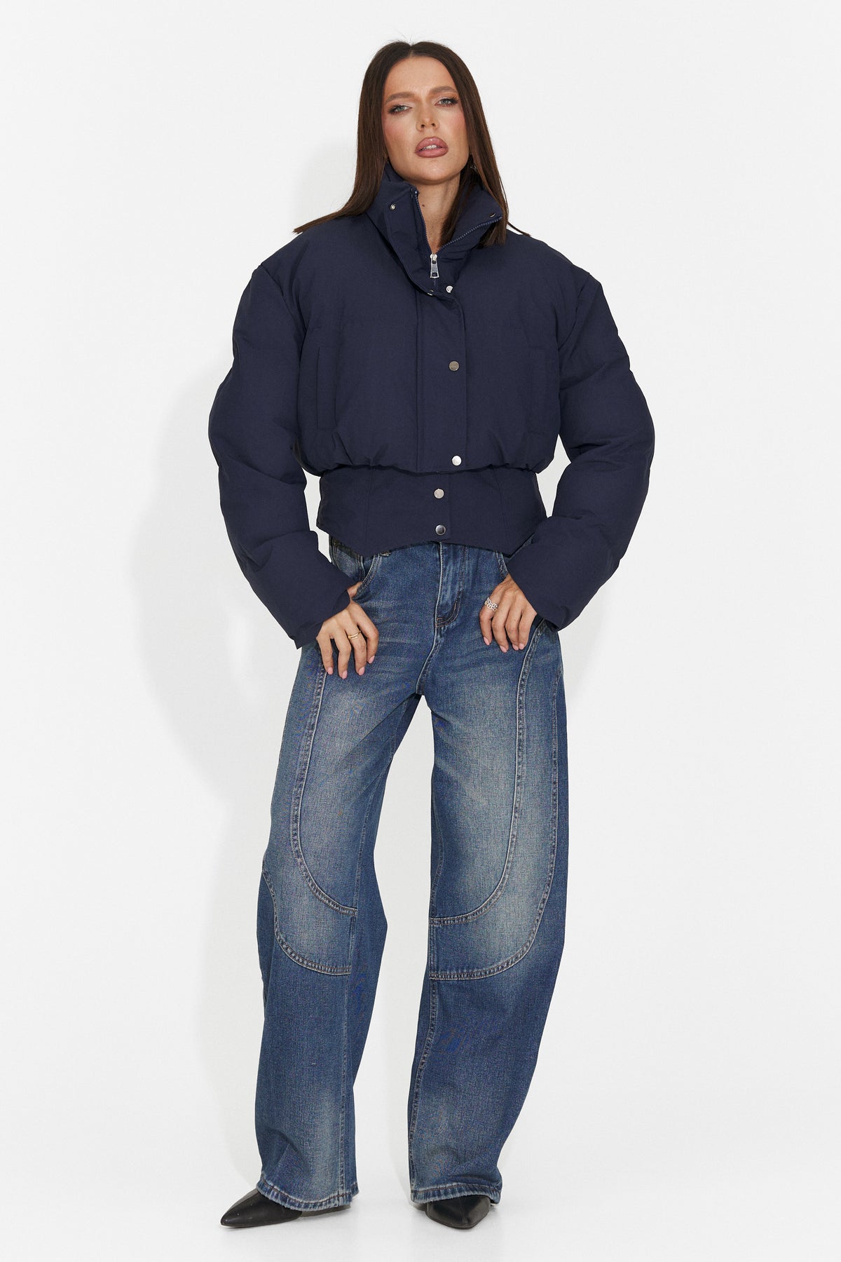 Blugi casual albastri Karomieza Bogas, imaginea 3 din 7