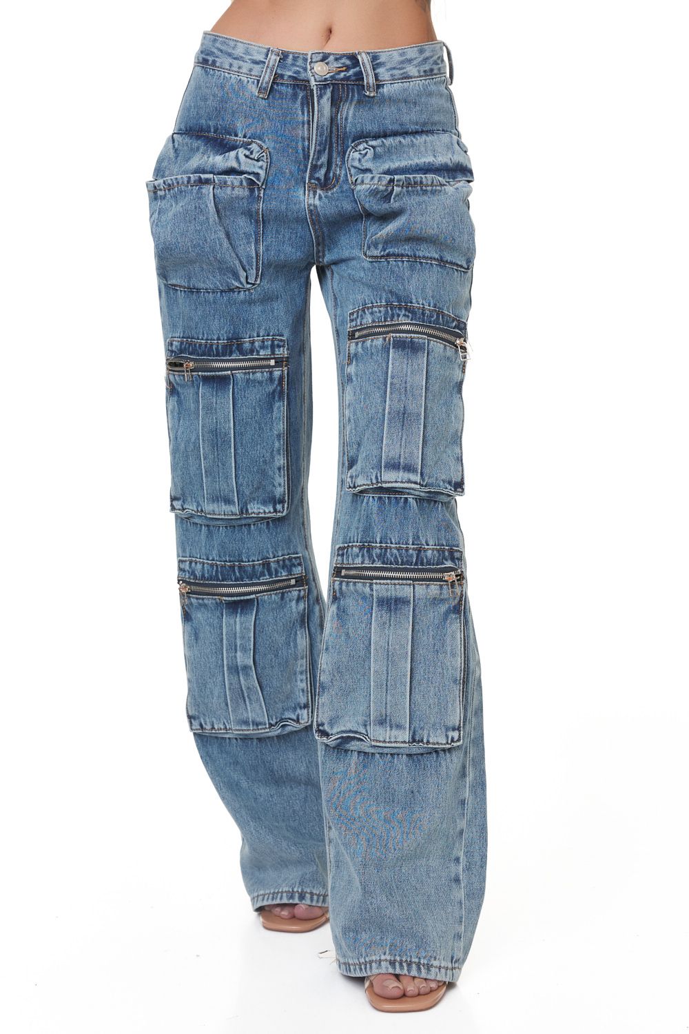 Blugi dama casual albastri Alevezia Bogas