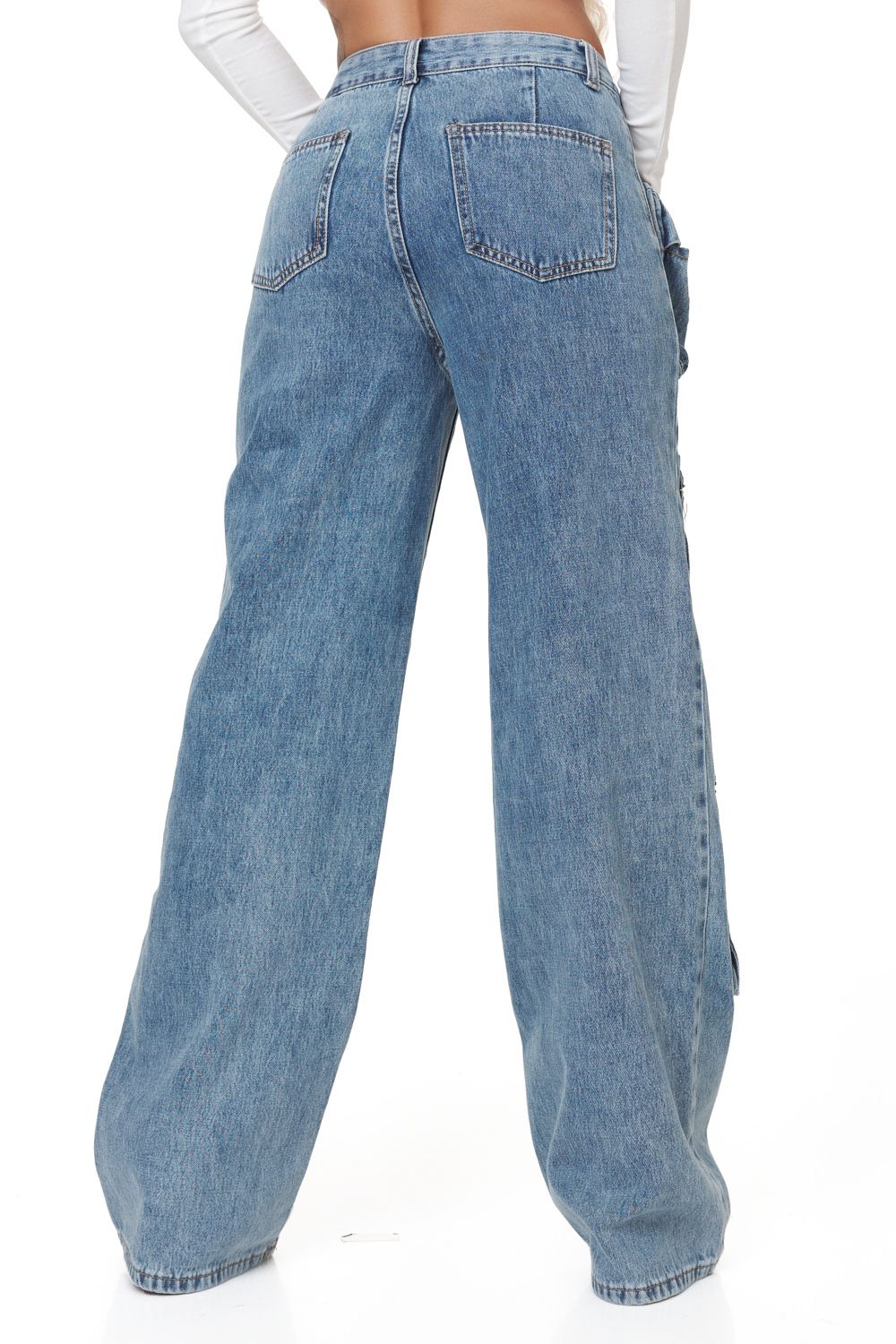 Blugi dama casual albastri Alevezia Bogas