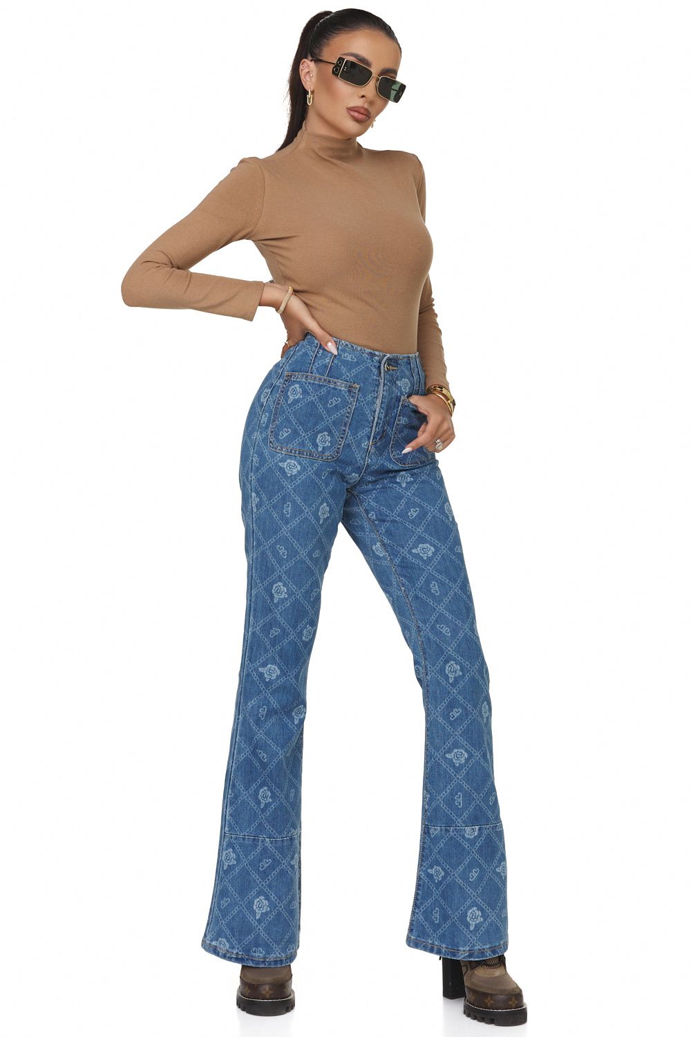 Blugi dama casual albastri Colers Bogas
