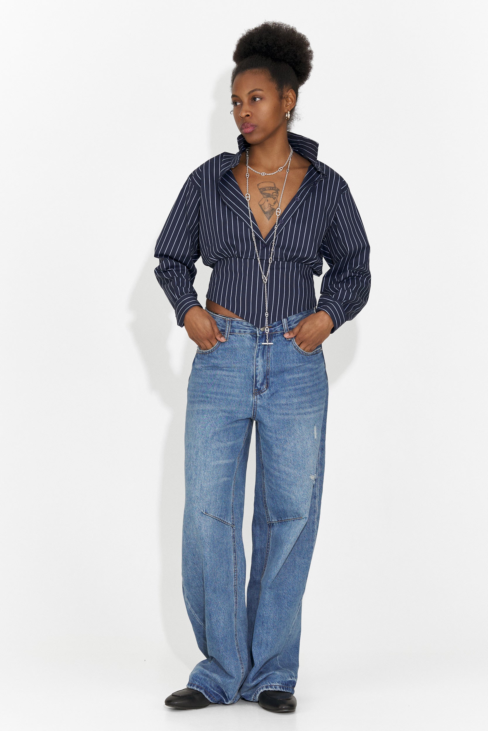 Blugi dama casual albastru Hanina Bogas