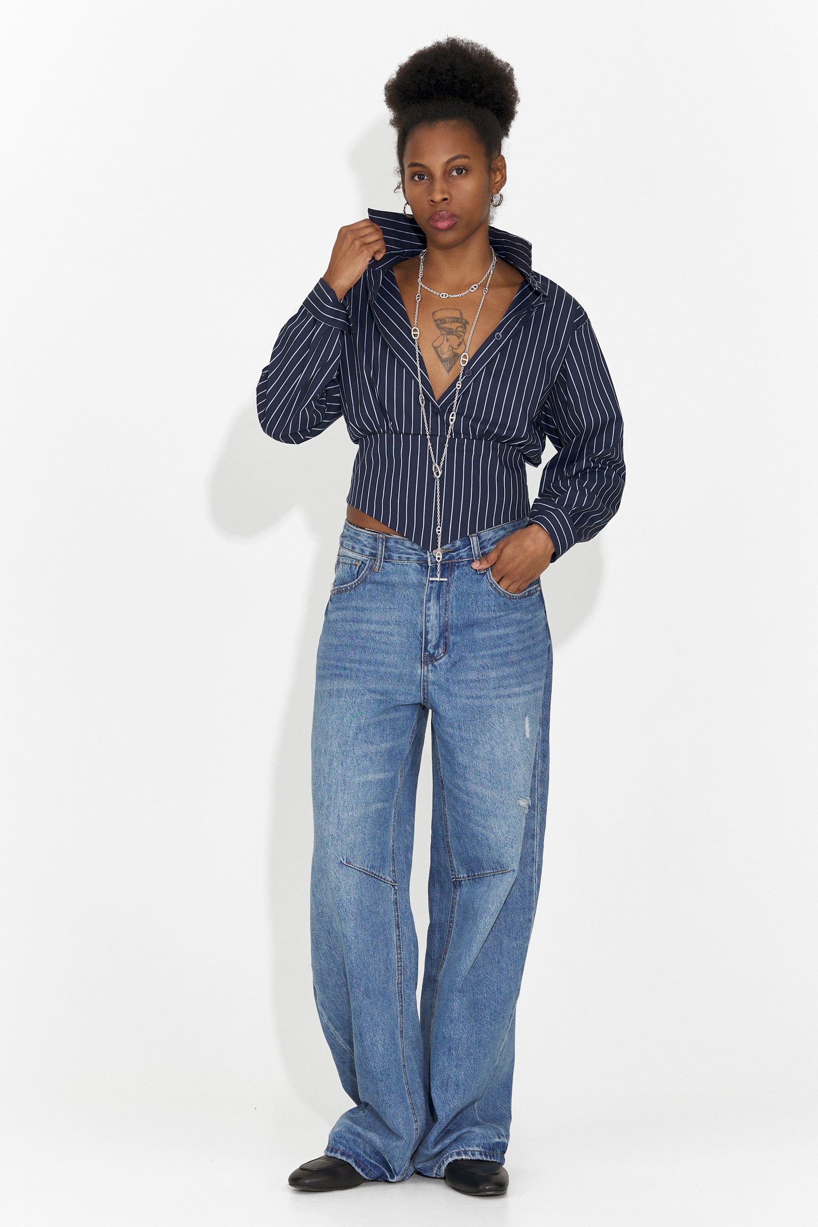 Blugi dama casual albastru Hanina Bogas