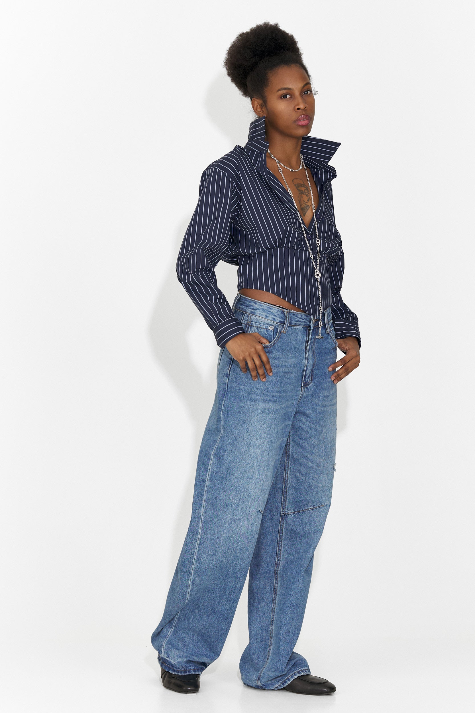 Blugi dama casual albastru Hanina Bogas