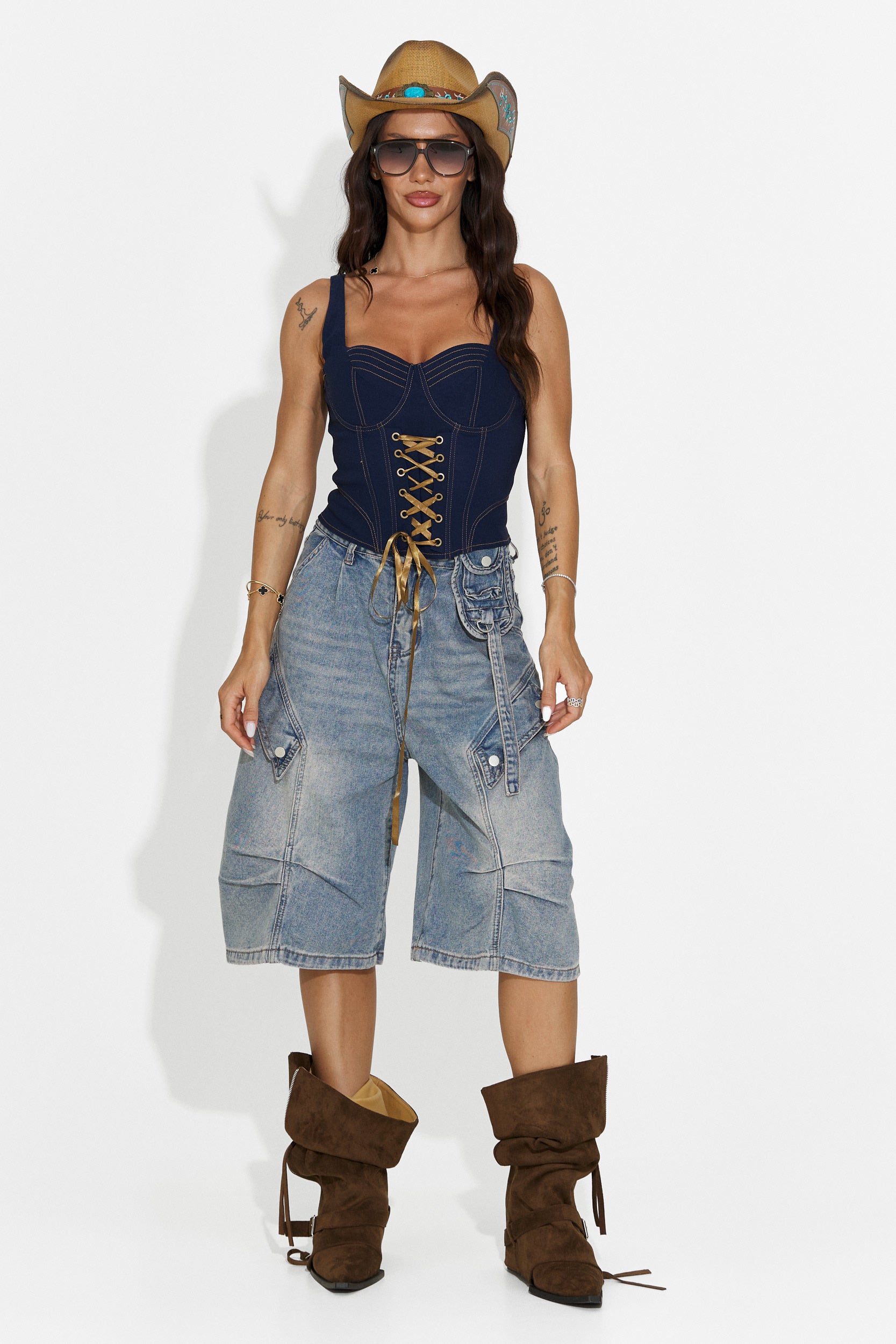 Blugi dama casual albastri Teolia Bogas