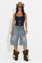 Blugi dama casual albastri Teolia Bogas