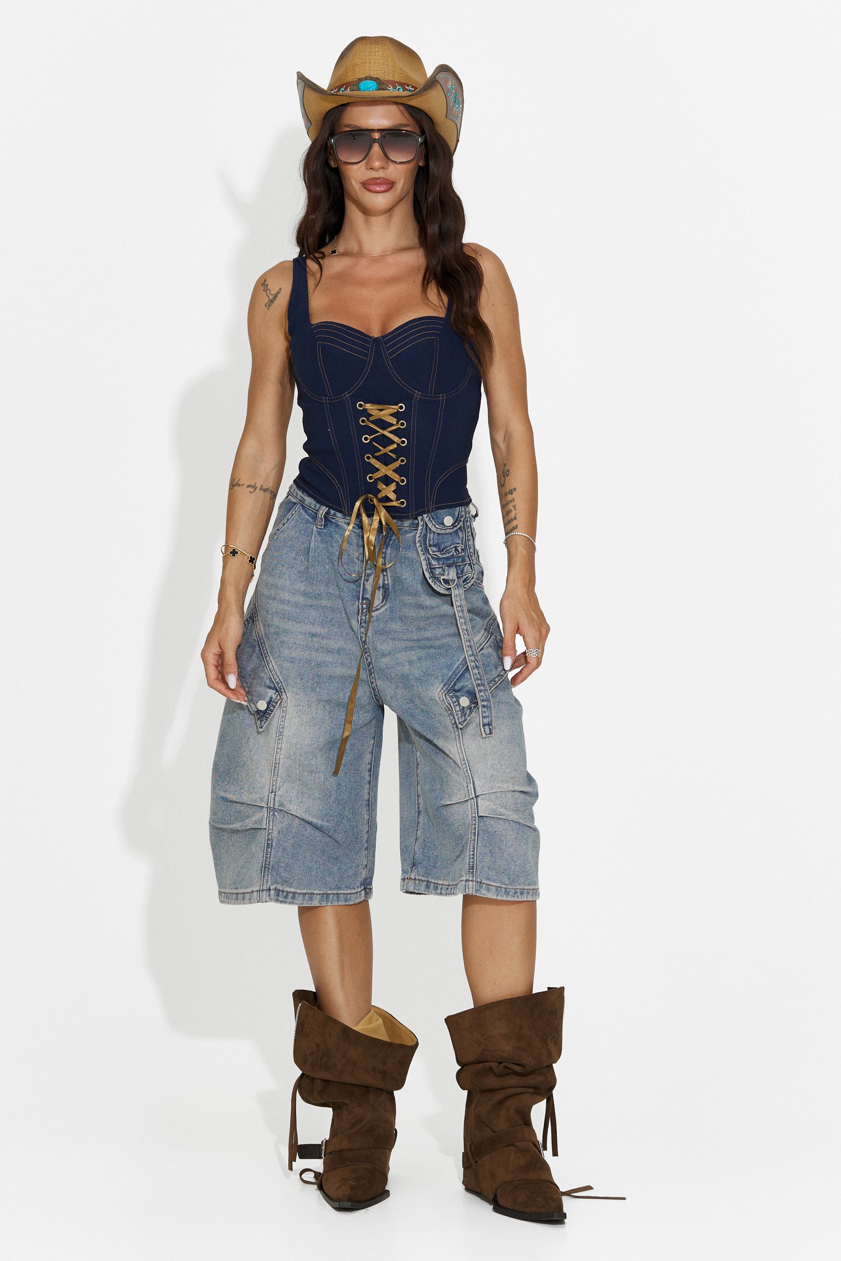 Blugi dama casual albastri Teolia Bogas