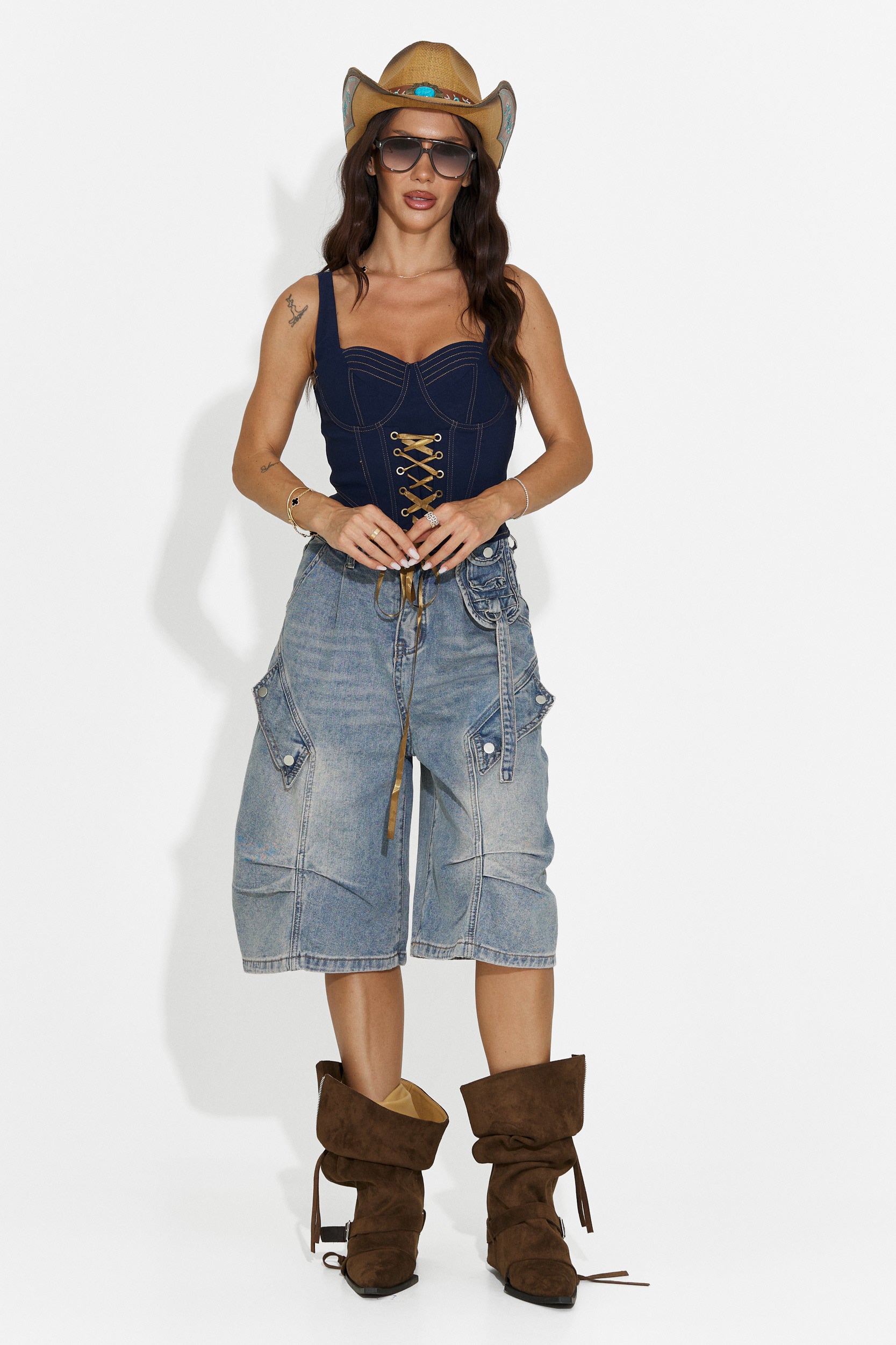 Blugi dama casual albastri Teolia Bogas