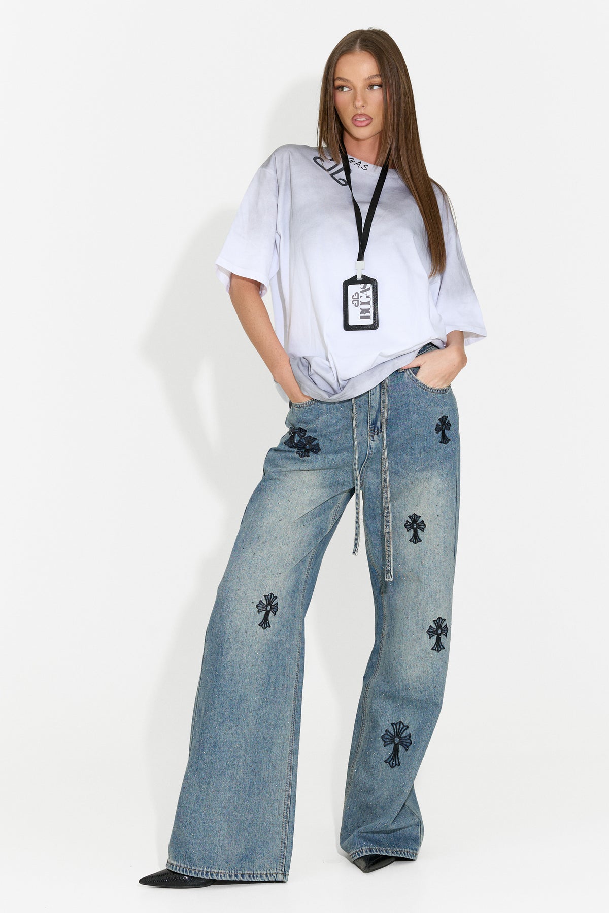 Blugi dama casual albastri Intersa Bogas