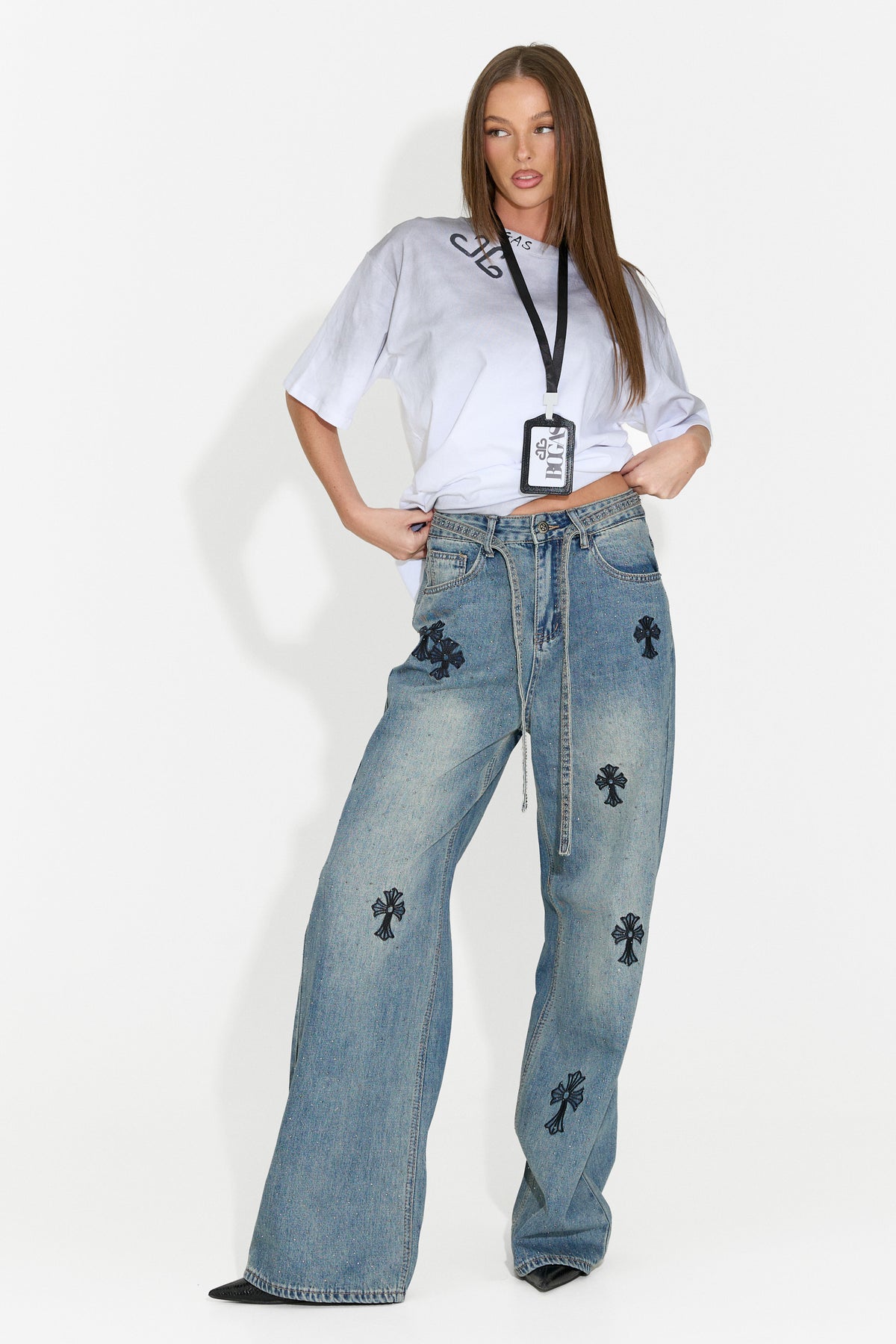 Blugi dama casual albastri Intersa Bogas