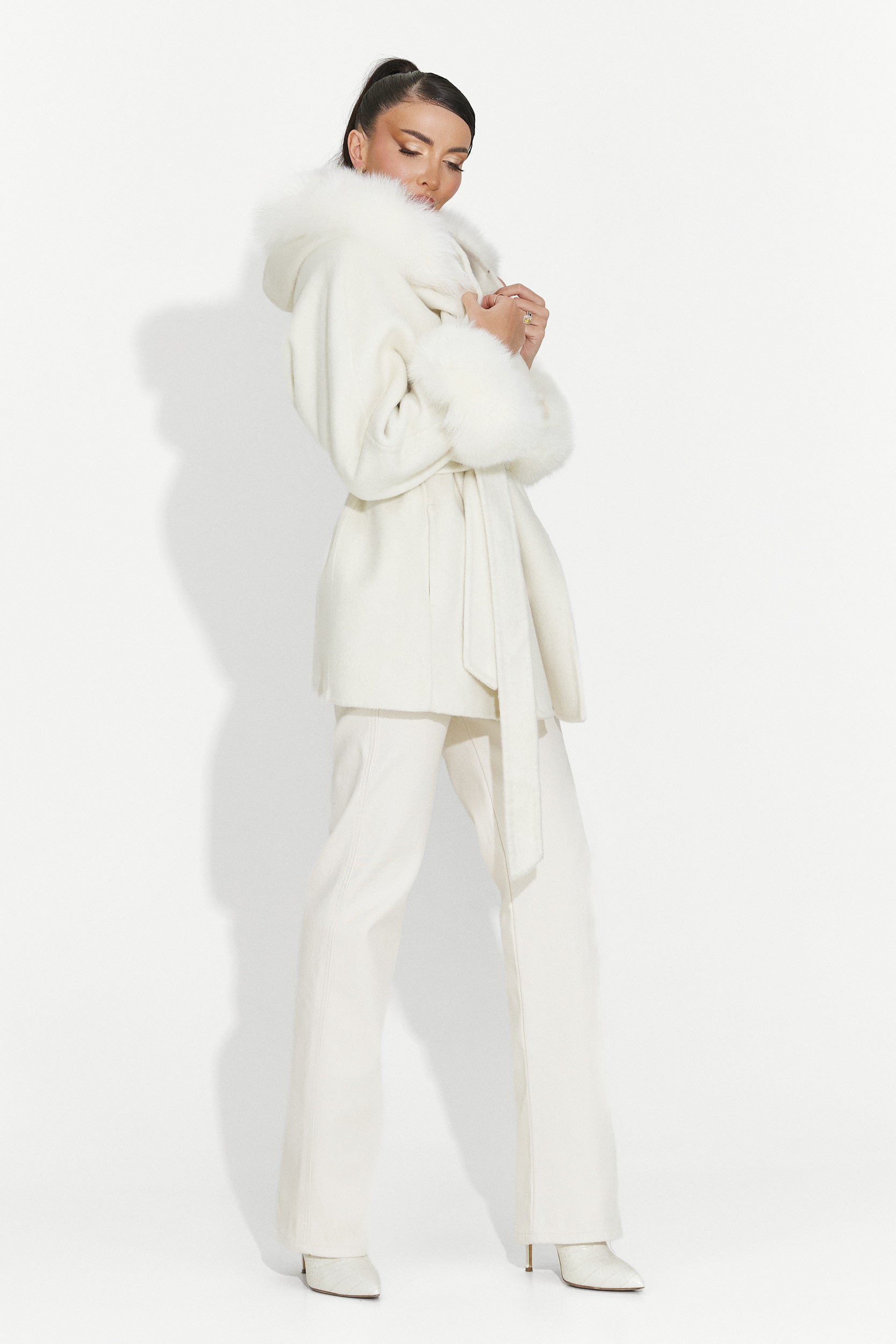 Casual beige women's jeans Brisia Bogas