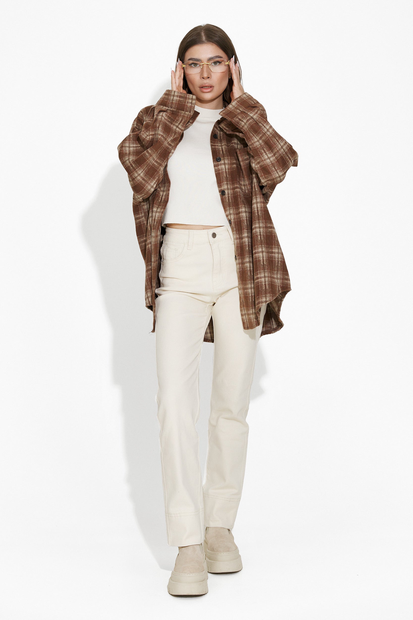 Eilen Bogas women's casual beige jeans