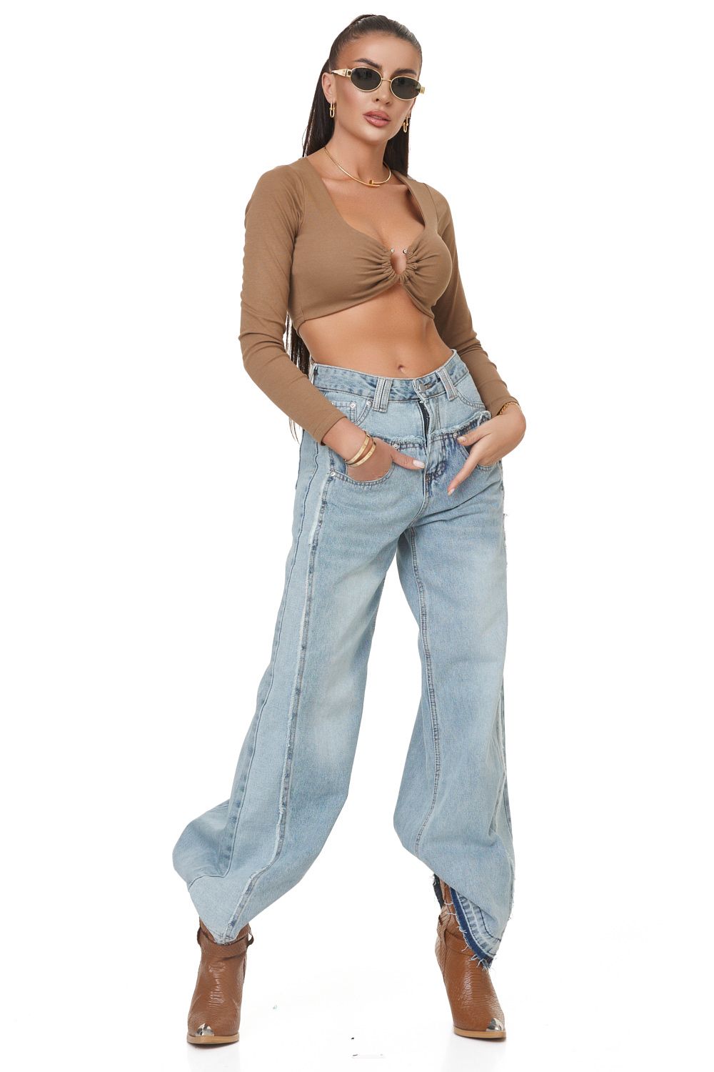 Ladies casual blue Blosom Bogas jeans