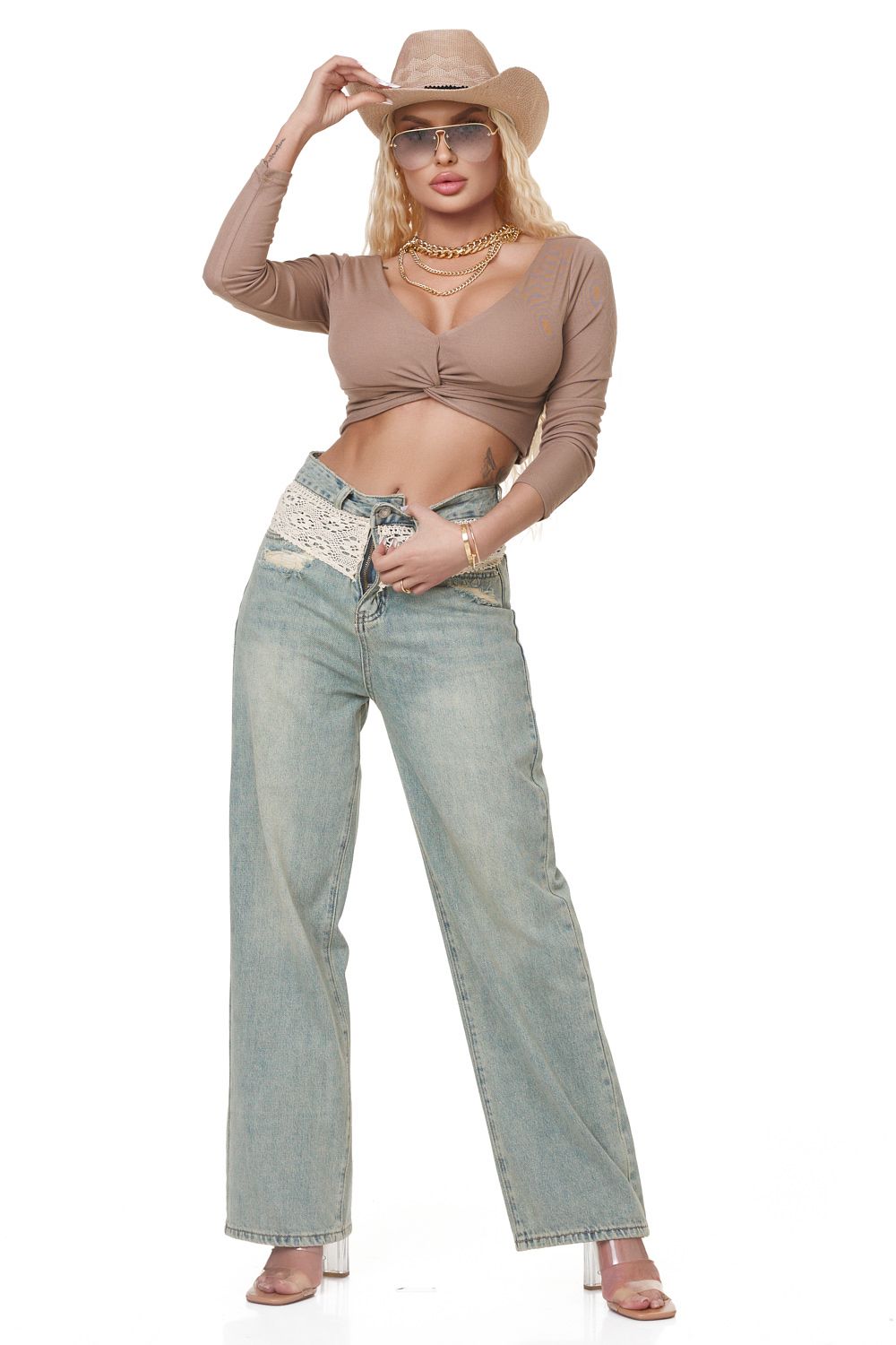 Blugi dama casual bleu Deriste Bogas