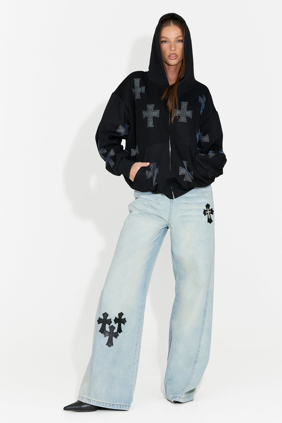 Blugi dama casual bleu Expira Bogas