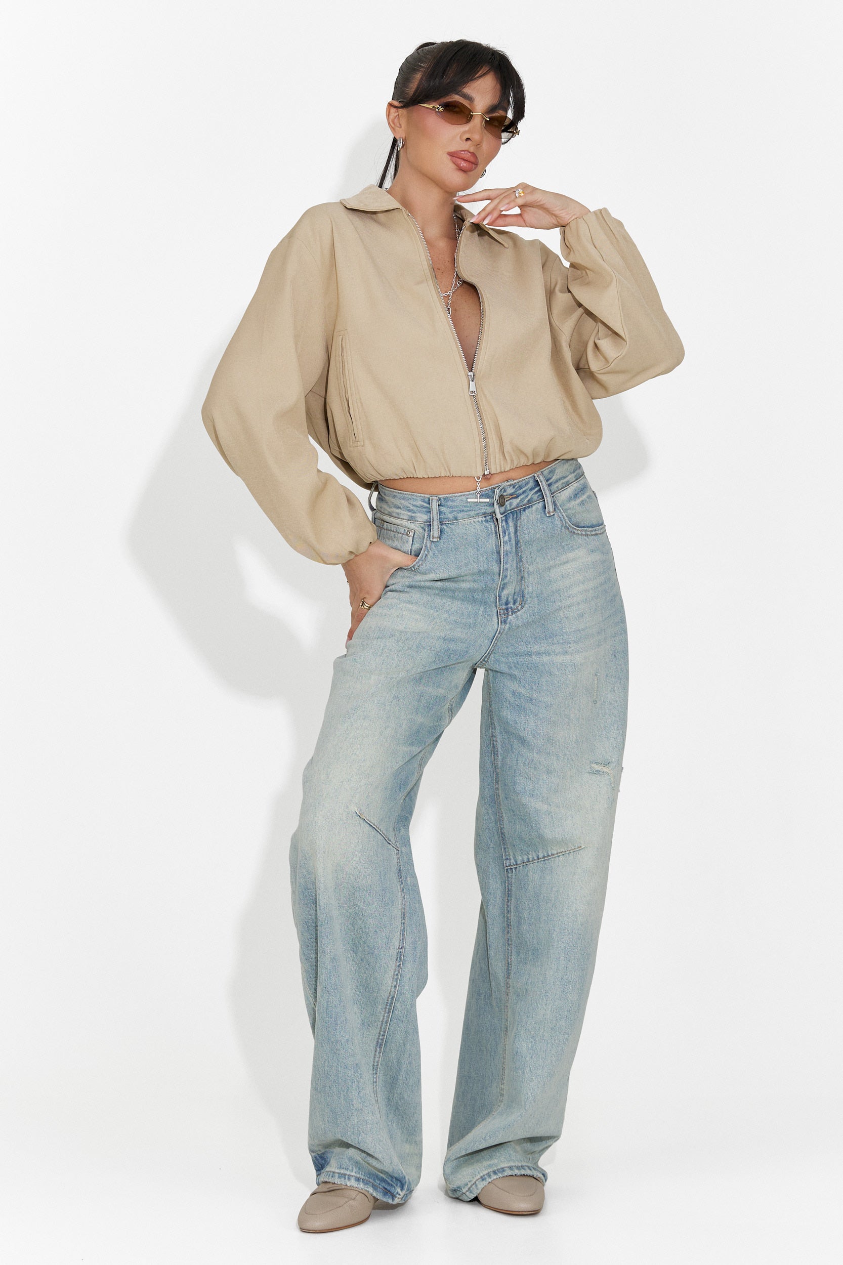 Blugi dama casual bleu Hanina Bogas