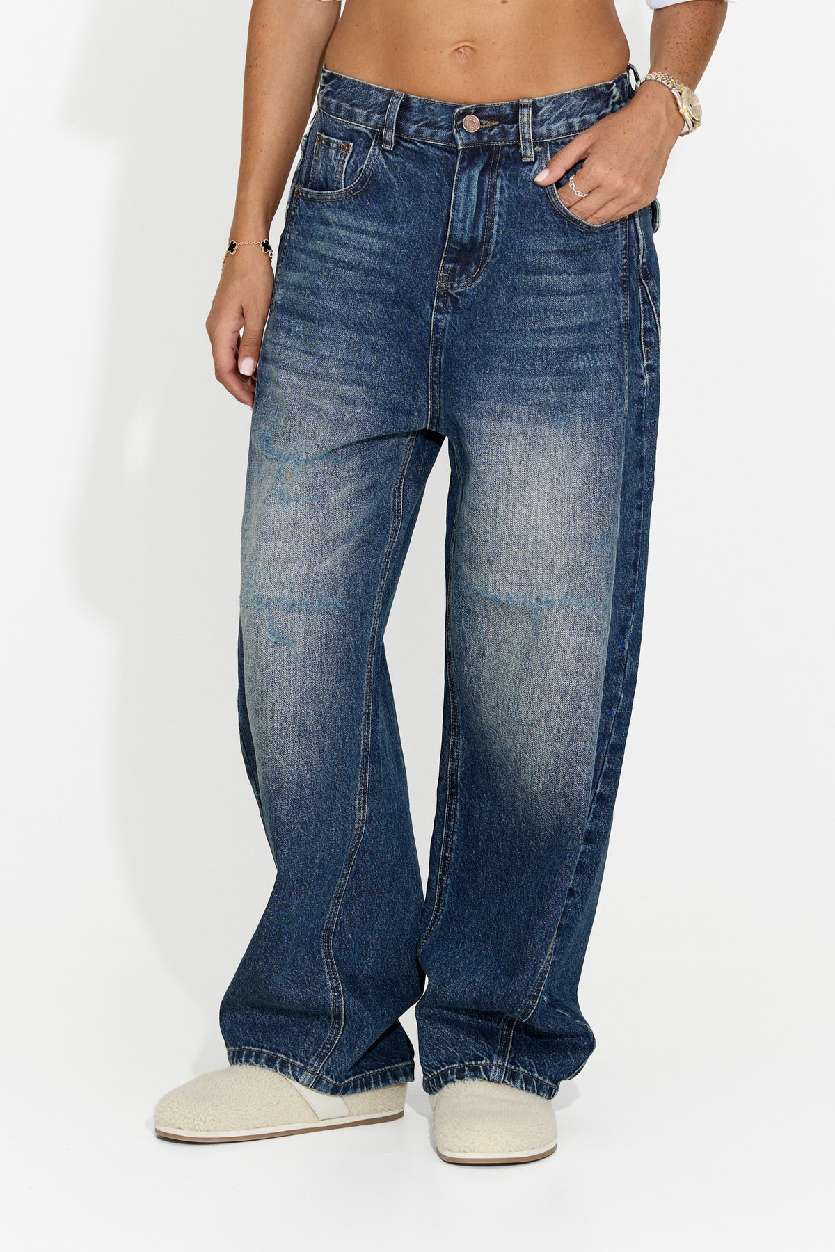 Blugi dama casual bleu Larivore Bogas
