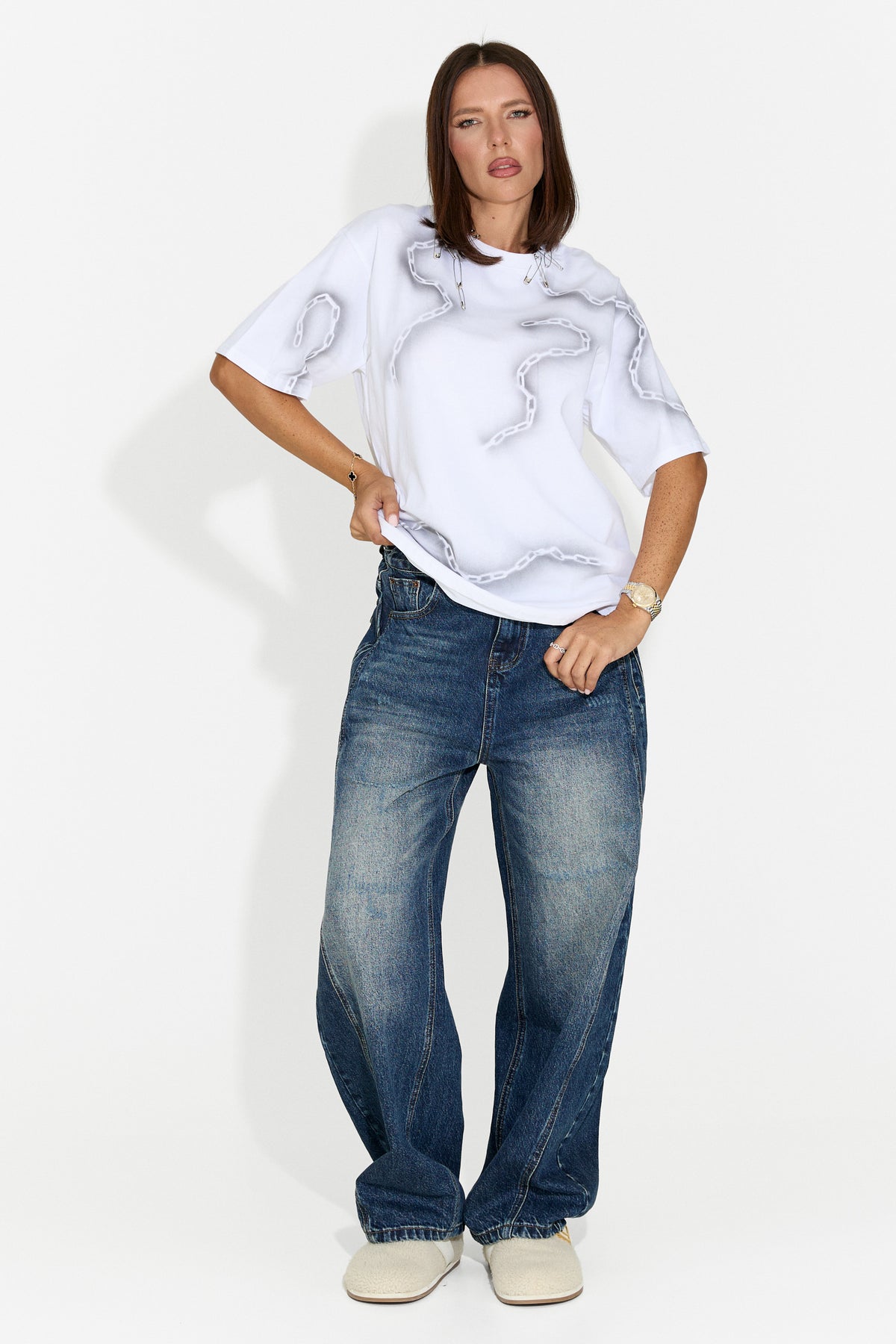 Blugi dama casual bleu Larivore Bogas