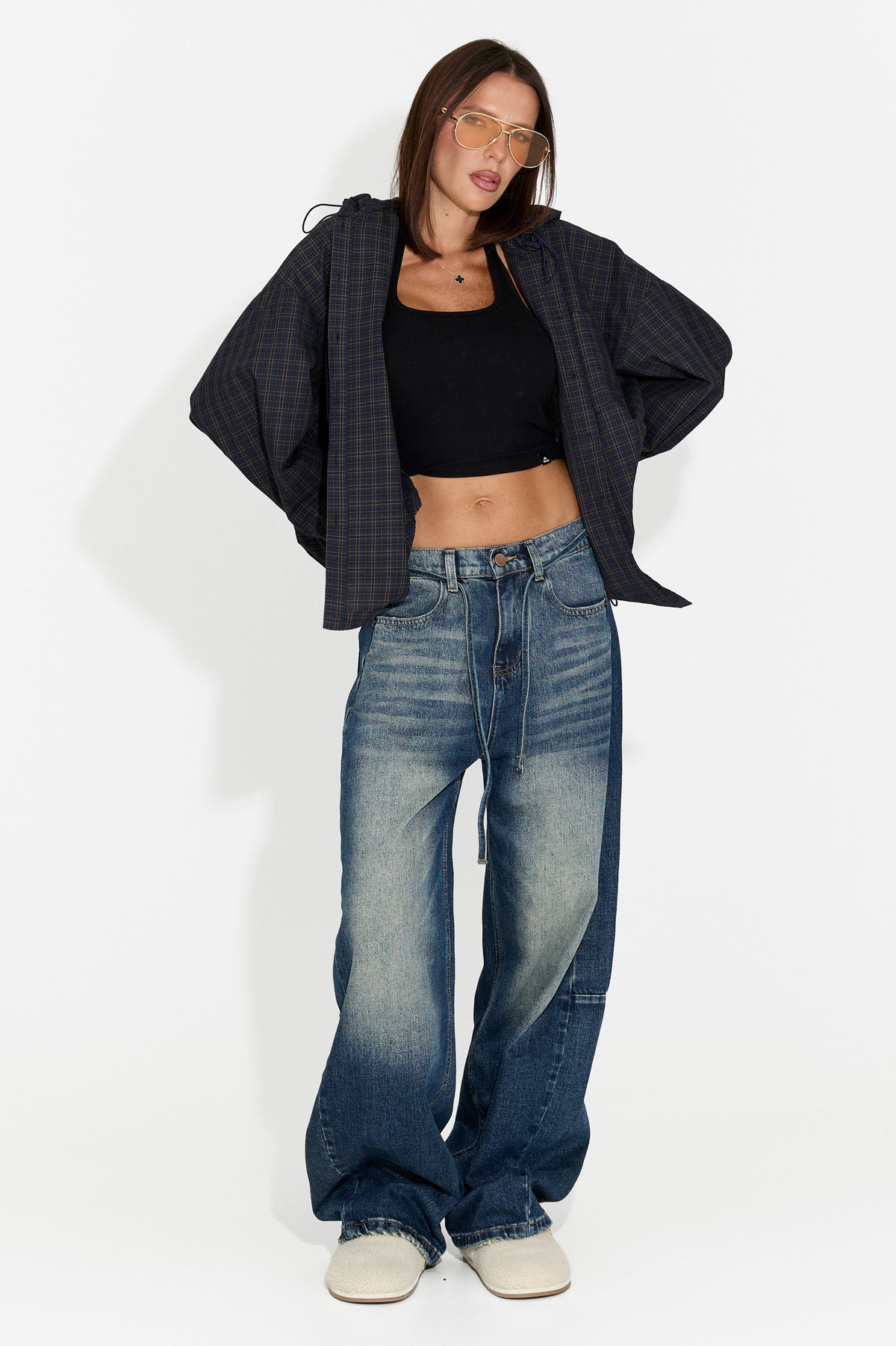 Blugi dama casual bleu Linearize Bogas
