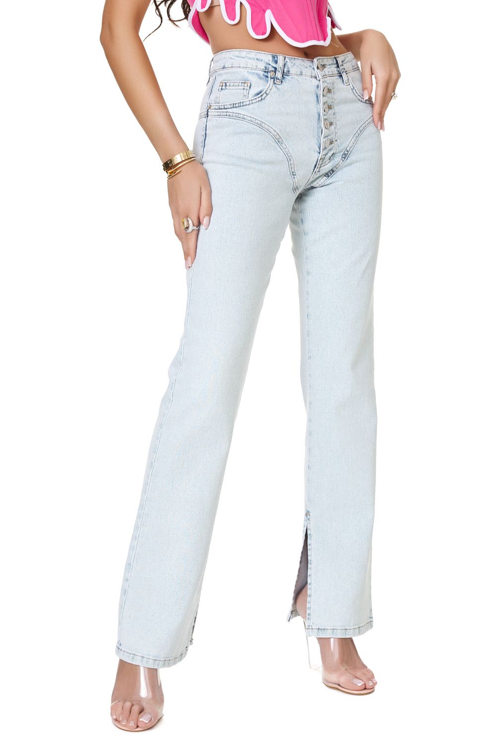 Blugi dama casual bleu Quinis Bogas