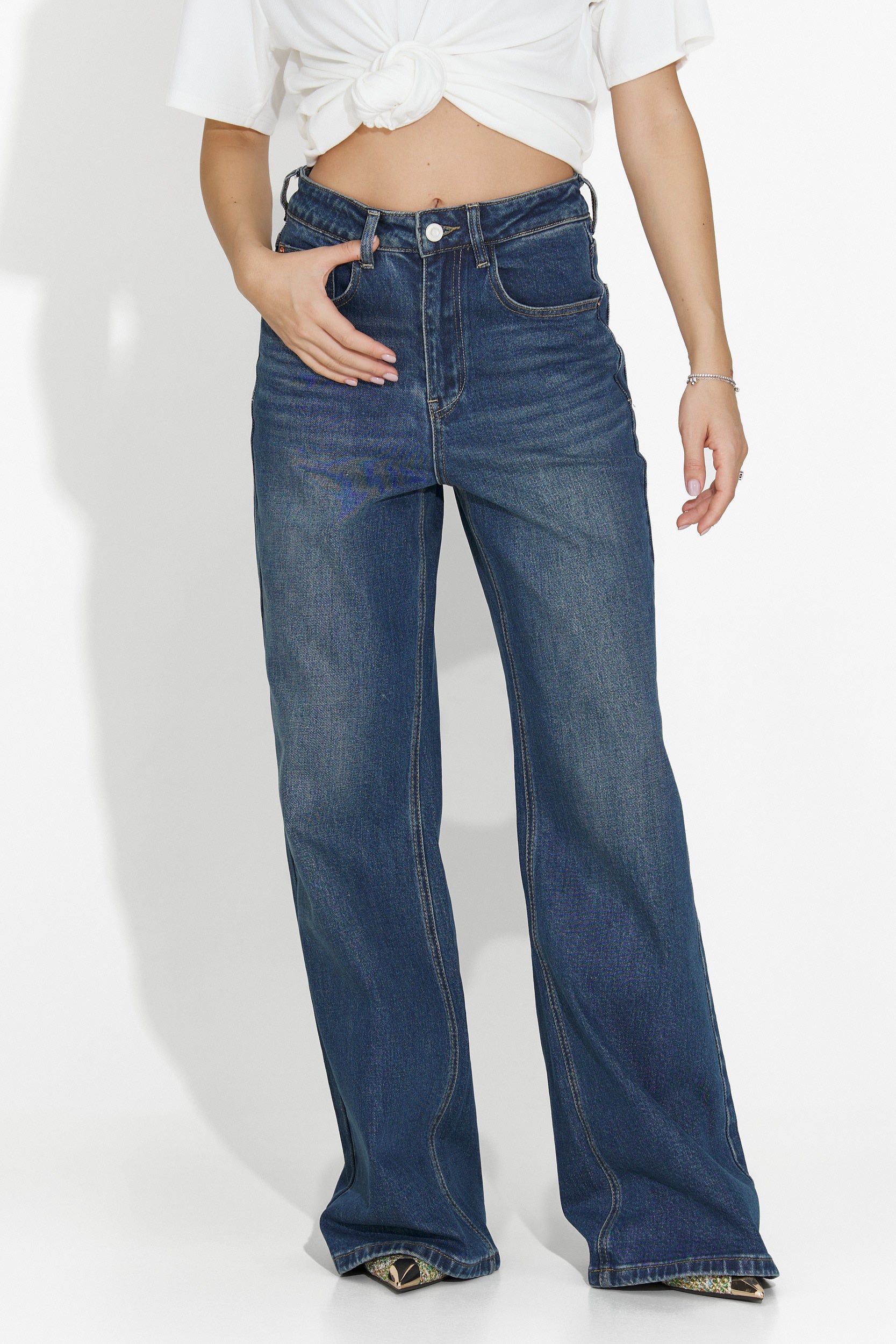 Blugi dama casual bleumarin Liorena Bogas