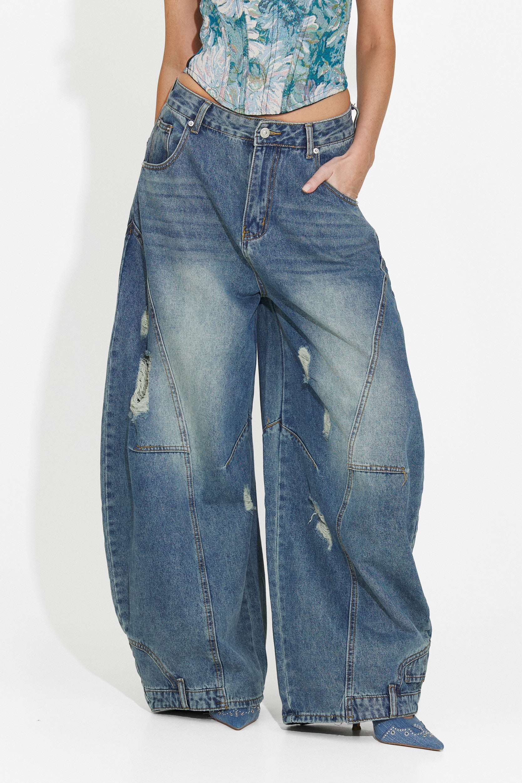 Blugi dama casual bleumarin Renelia Bogas