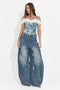 Blugi dama casual bleumarin Renelia Bogas